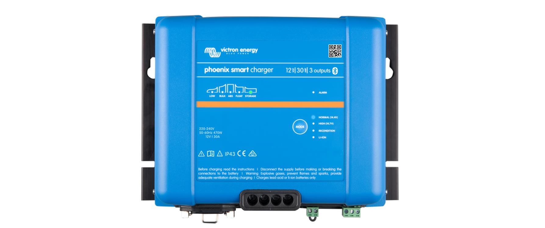 Victron Smart IP43 Ladegerät – 12 V, 30 A, LiFePO4-kompatibel, Erhaltungsladung, für Auto