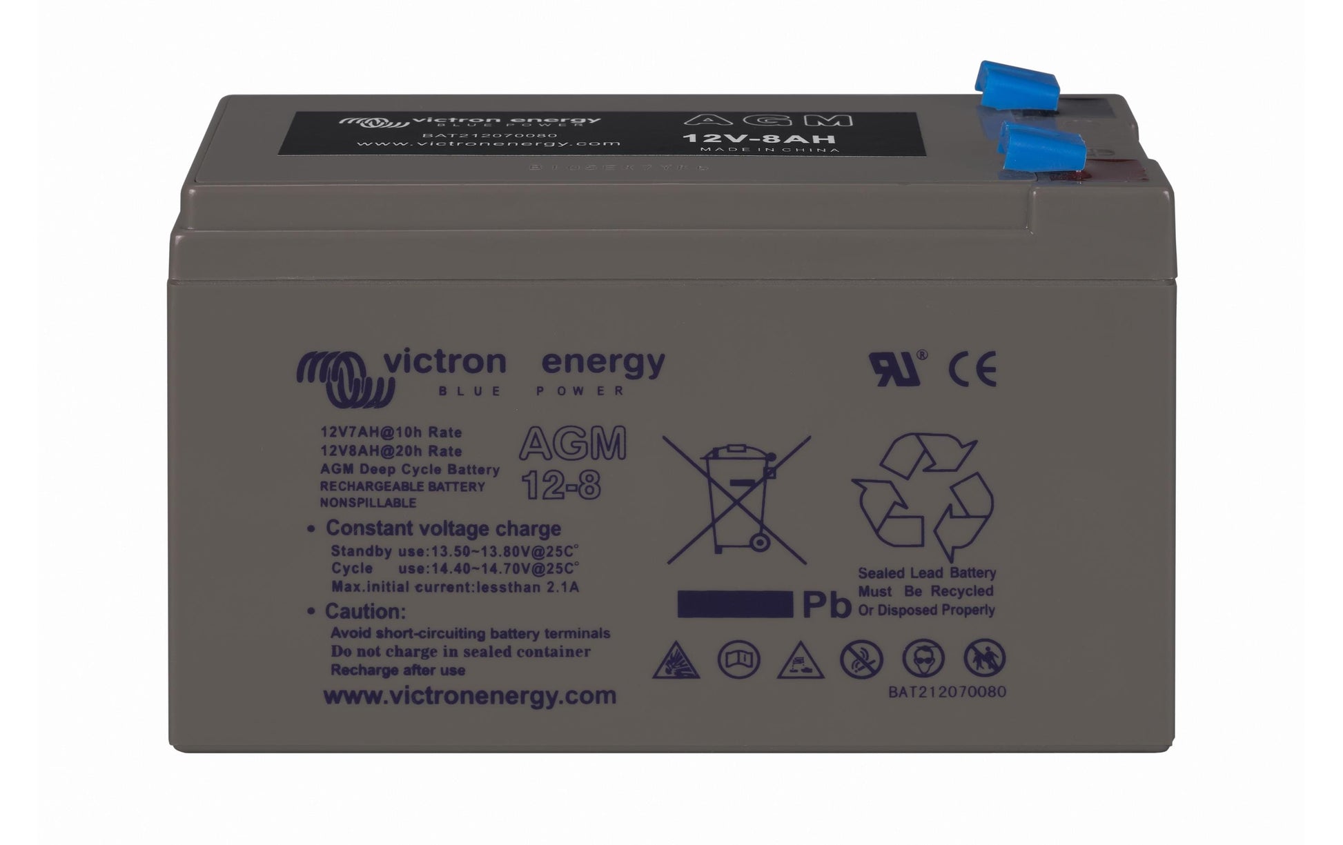 Victron AGM Deep Cycle Batterie, 12 V, 8 Ah (96 Wh), Blei (VRLA)