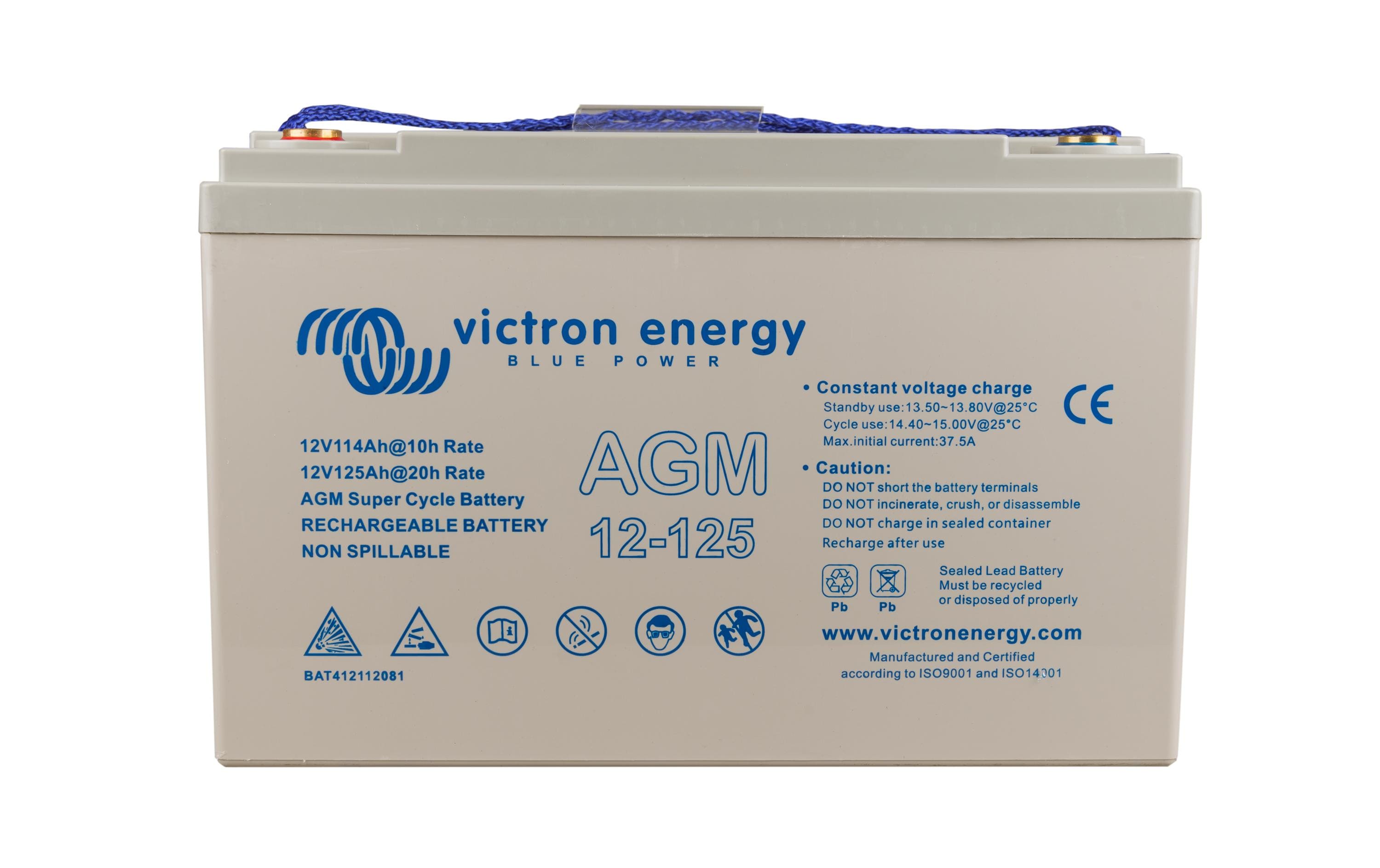 Victron Super Cycle Akku 12 V 125000 mAh 1500,00 Wh AGM – für Geräte