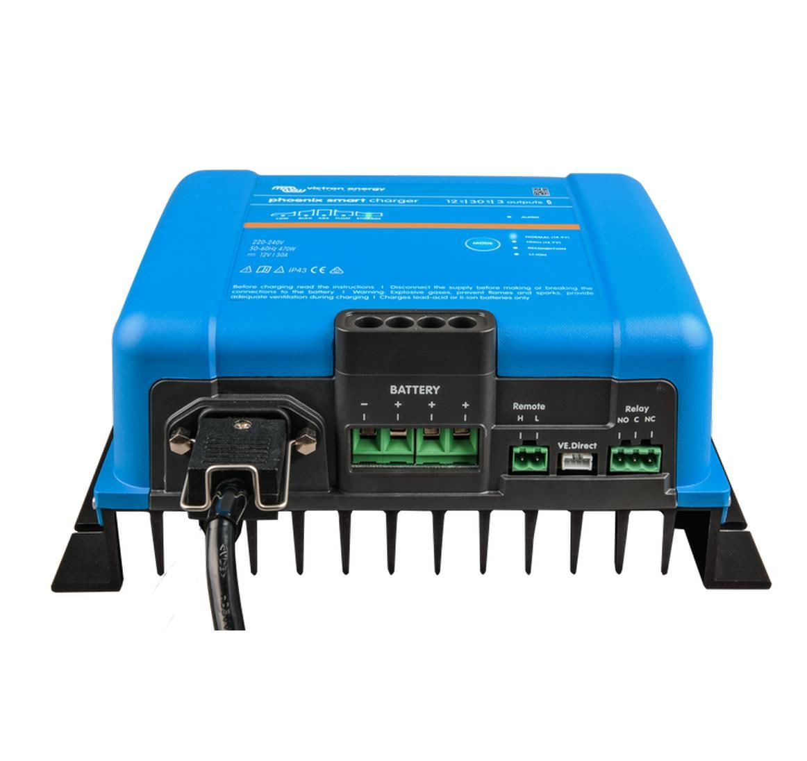 Victron Phoenix Ladegerät 24 V/16 A (384 W) – IP43, 3 Ausgänge, Erhaltungsladung – für Li‑Ion‑Akkus