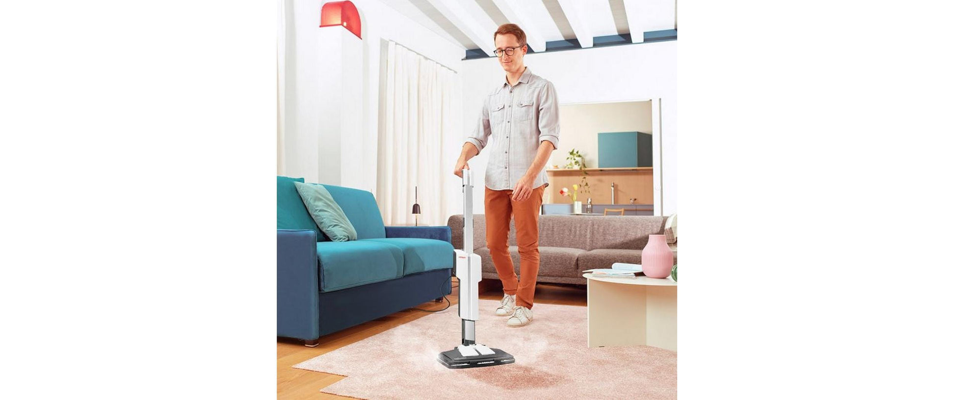 Polti Vaporetto SV610 Style – Dampfbesen – 1500W, 0,5l, Aufheizzeit 20s, Grau