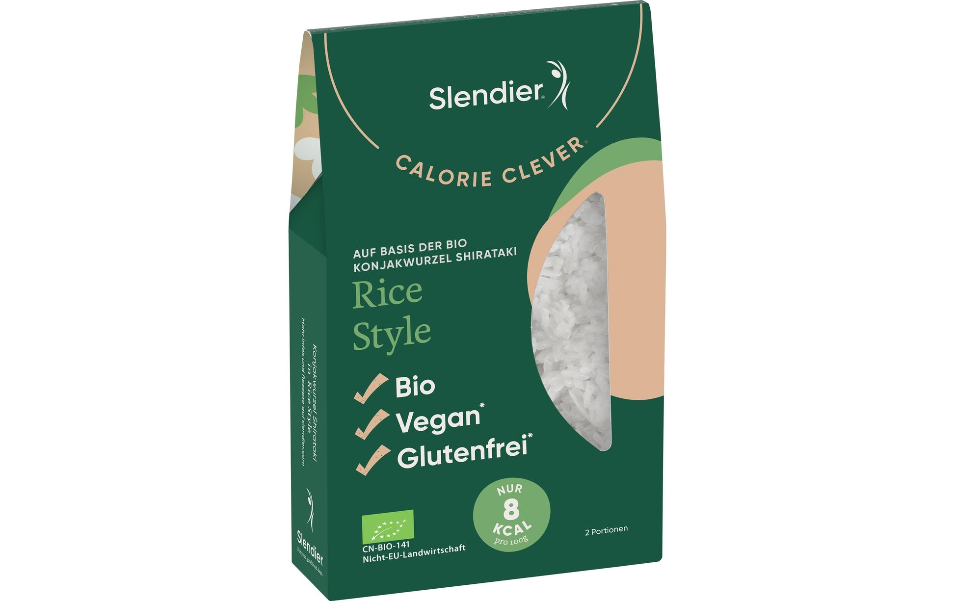 Slendier Konjak-Nudeln Reis-Stil Bio, glutenfrei – 400 g