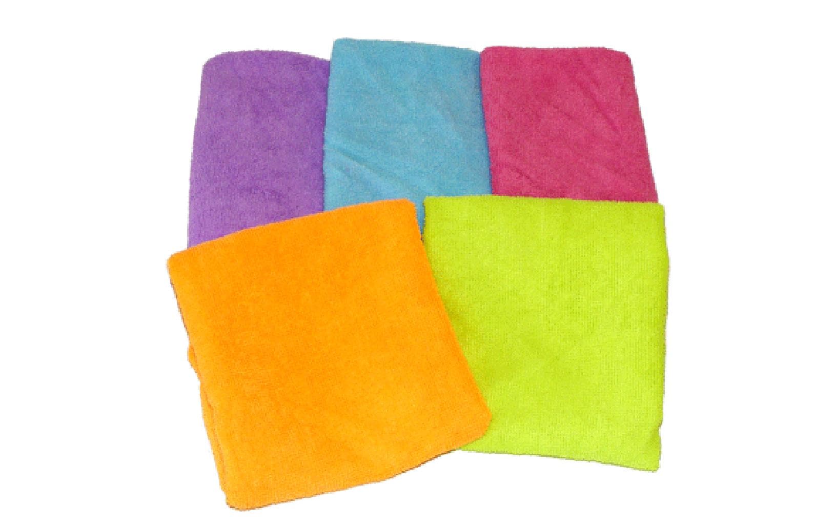 Cpc Mikrofasertuch – assortiert – 38 × 40 cm – Polyester – 5er-Set