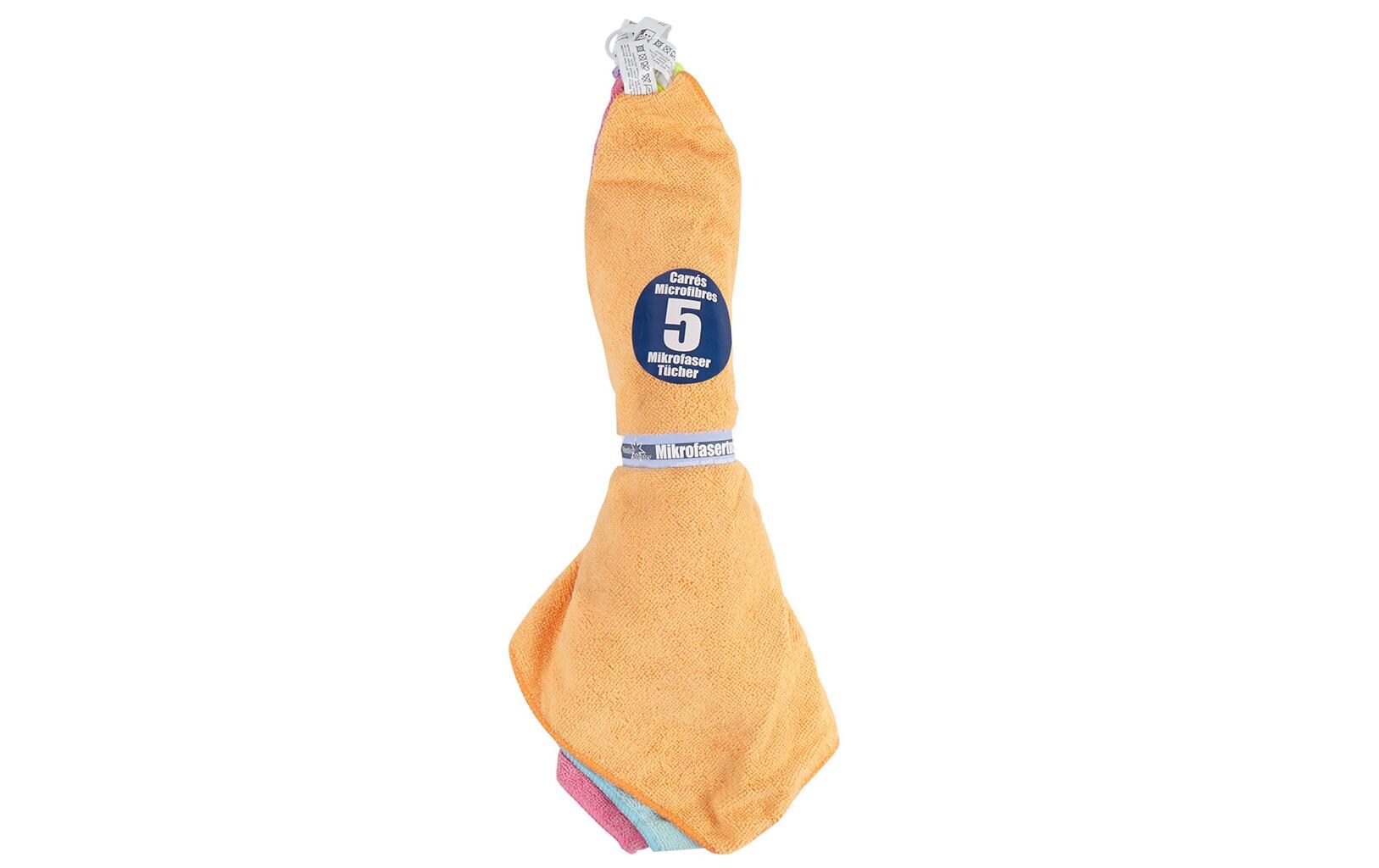 Cpc Mikrofasertuch – assortiert – 38 × 40 cm – Polyester – 5er-Set