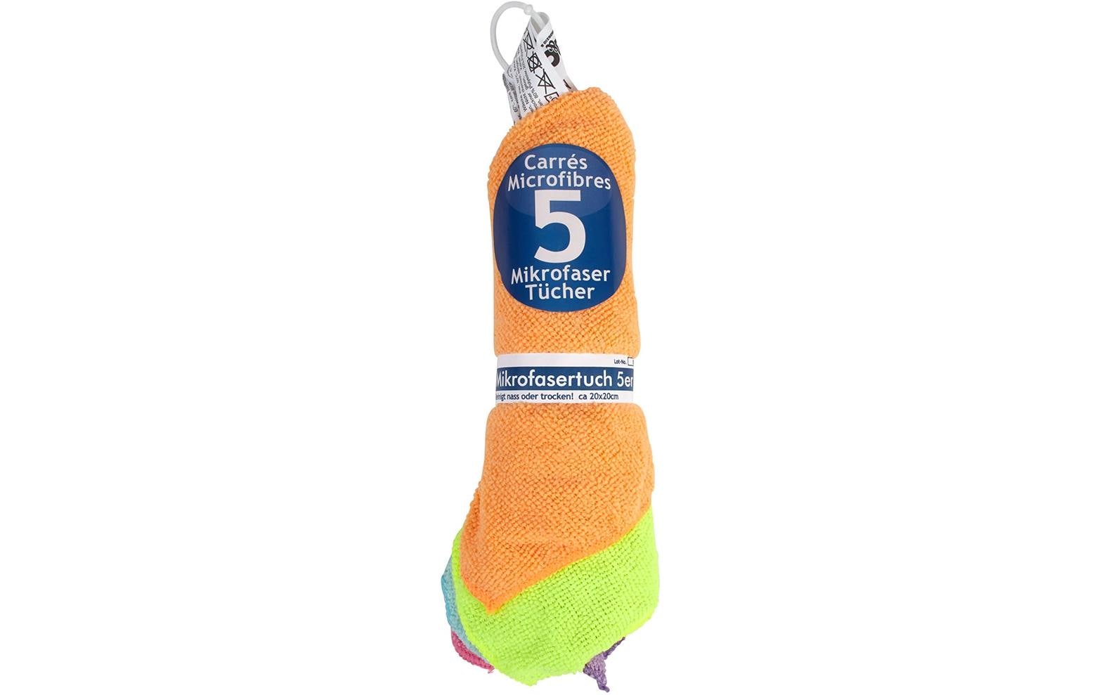 Cpc Sauber Meister Mikrofasertuch – assortiert – 20 × 20 cm – Polyester – 5er-Set