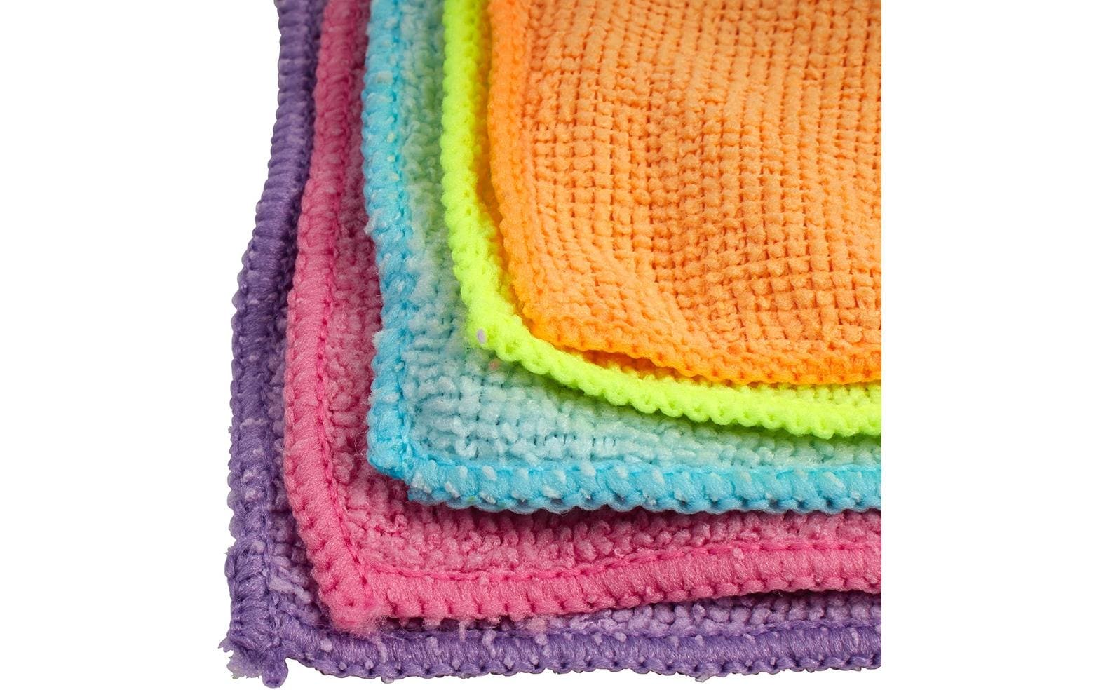 Cpc Sauber Meister Mikrofasertuch – assortiert – 20 × 20 cm – Polyester – 5er-Set