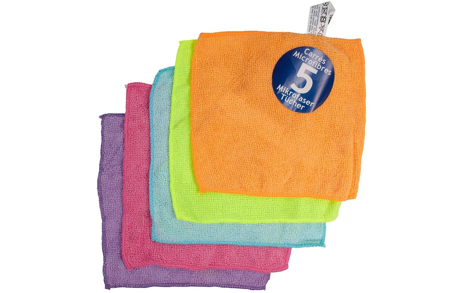 Cpc Sauber Meister Mikrofasertuch – assortiert – 20 × 20 cm – Polyester – 5er-Set