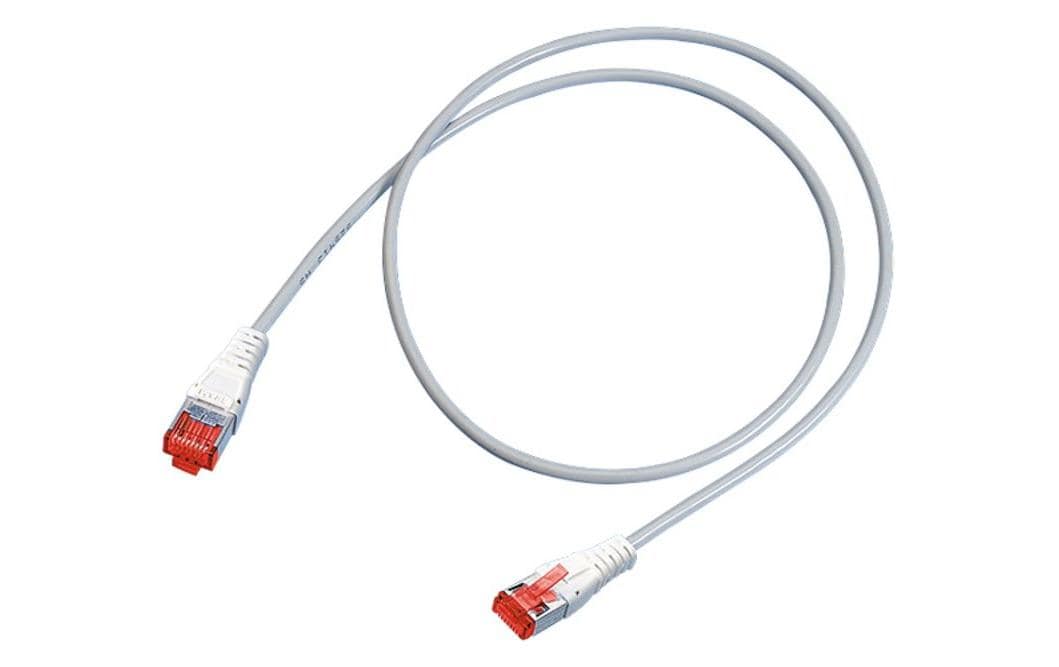 R&M Patchkabel – 2 m, RJ45–RJ45, Grau, geschirmt, halogenfrei, Cat 6A