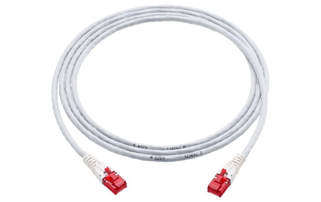 R&m Patchkabel – Cat 6 U/UTP, 7,5 m, Grau, LSZH, RJ-45