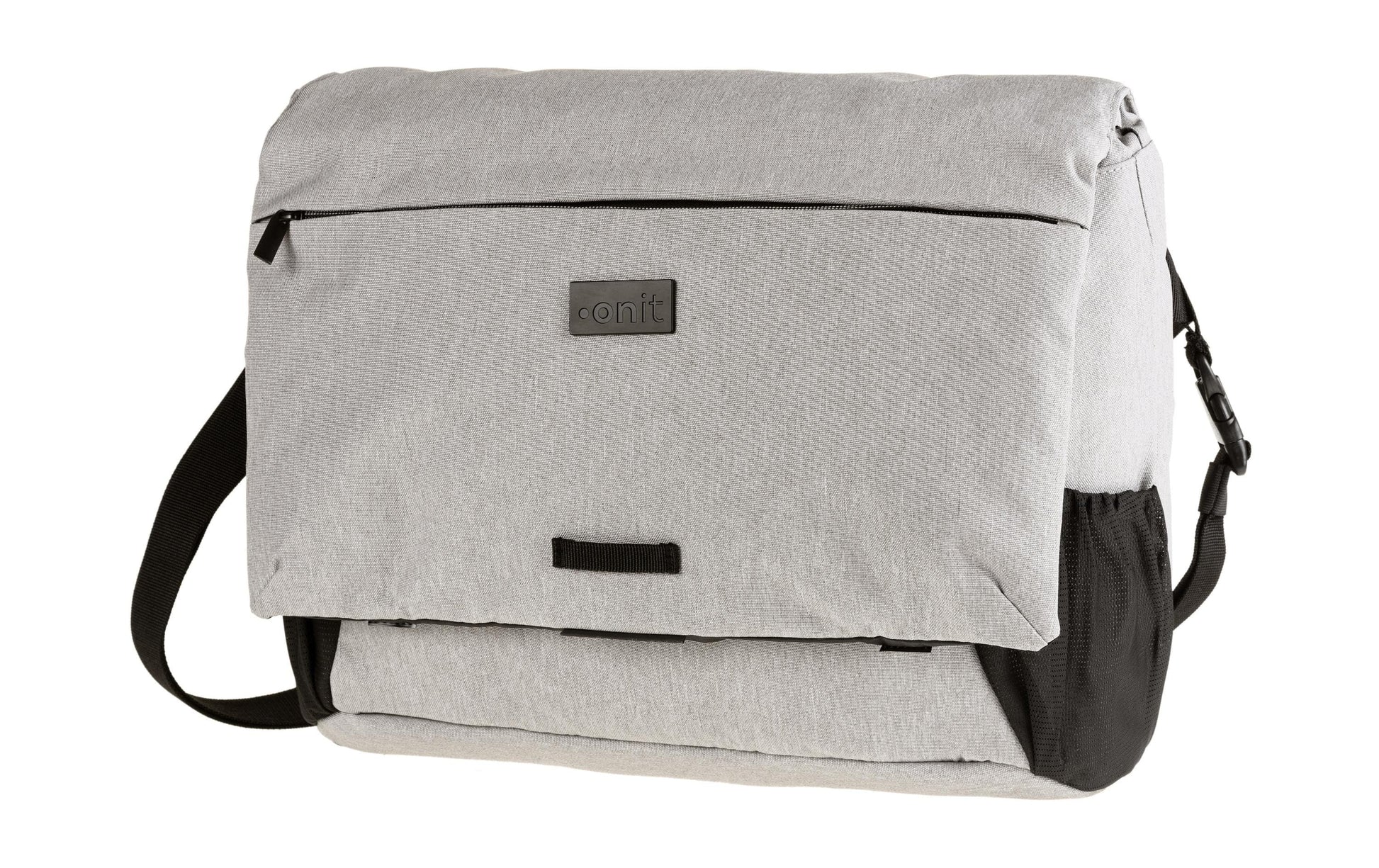 ONIT Notebook-Tasche bis 15,6" – Trolley-Band, rPET – Grau