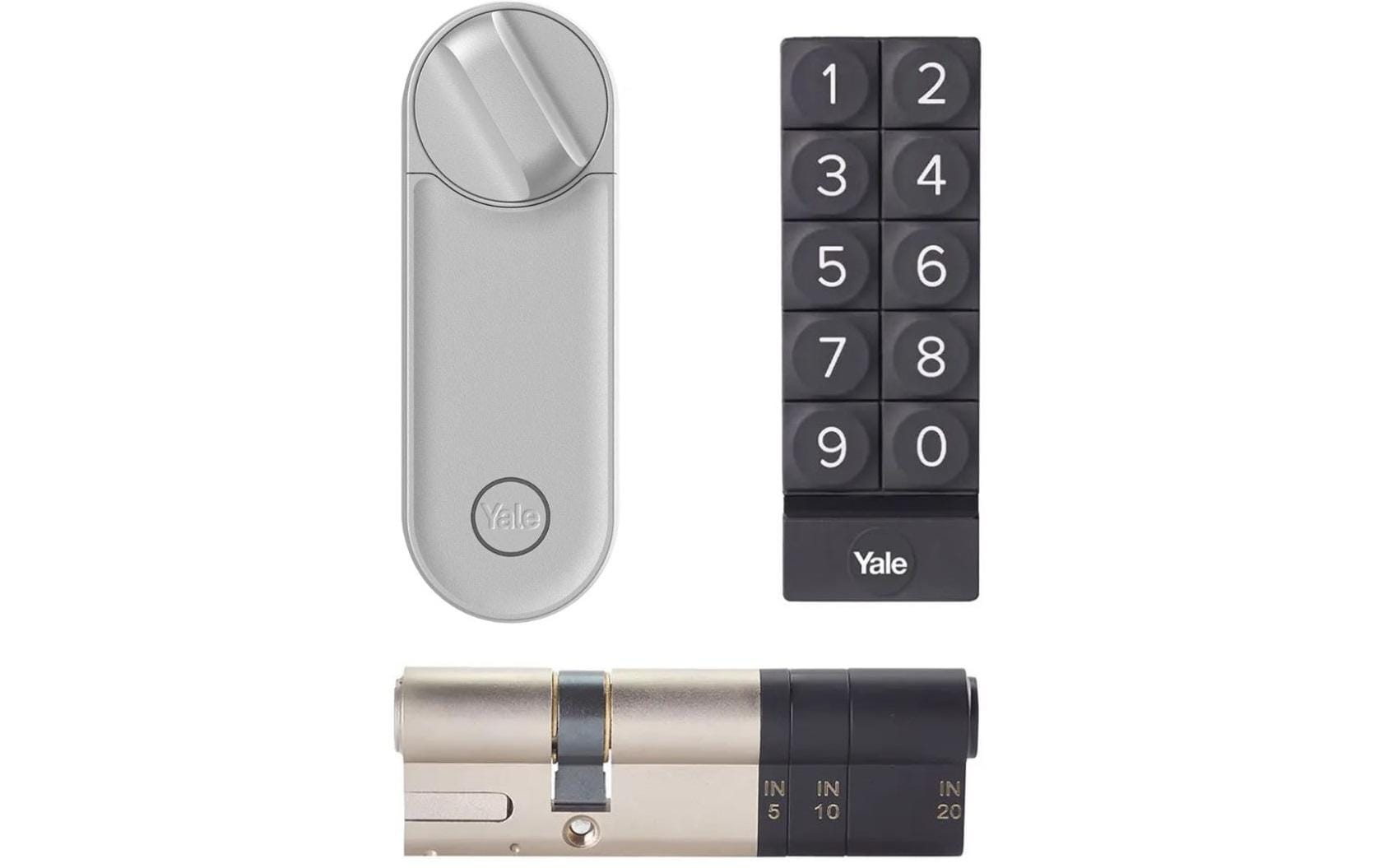 Yale Smart Lock Linus L2 – 52×46×146 mm, silber, akkubetrieben