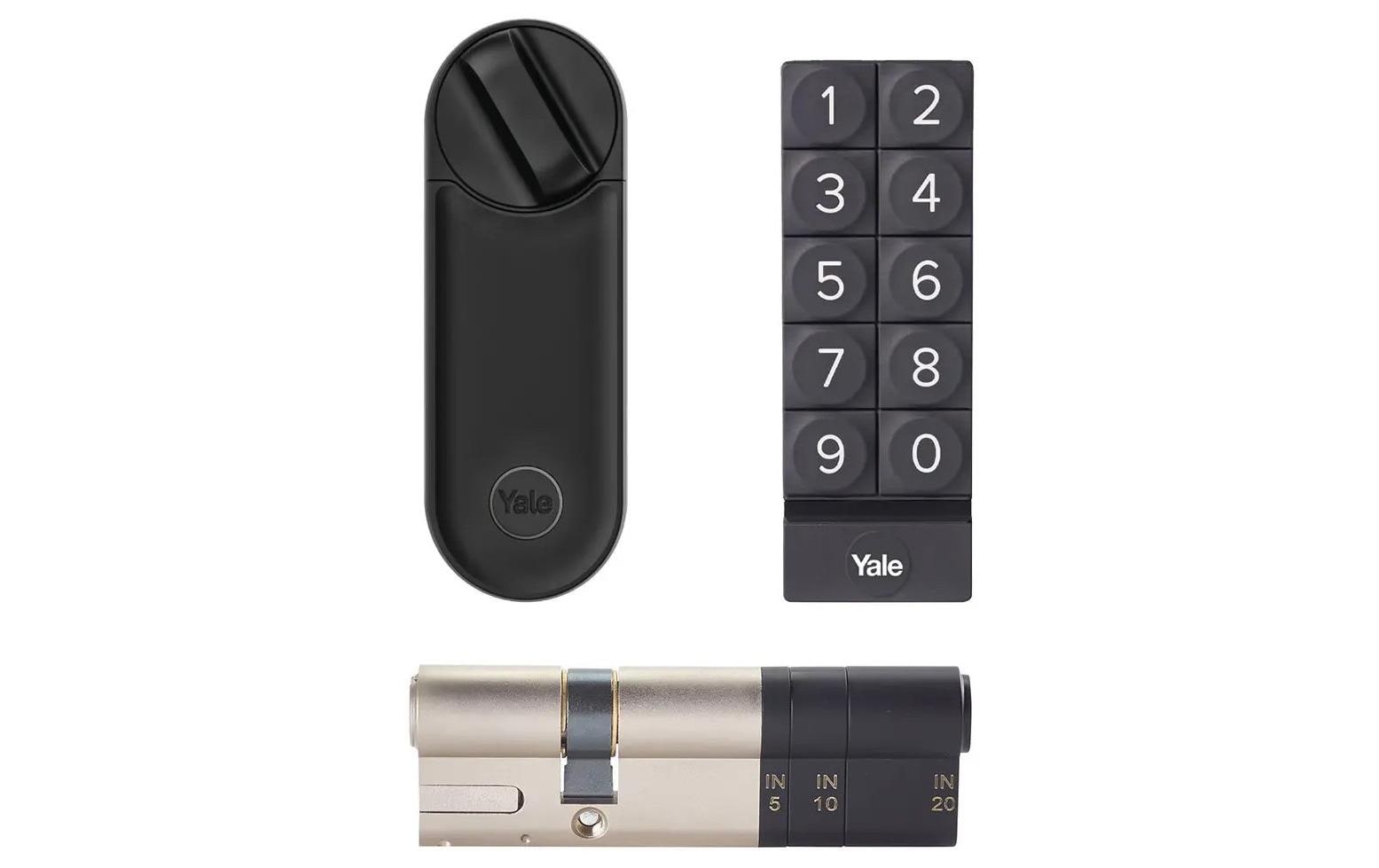 Yale Smart Lock Linus L2 – 52 × 46 × 146 mm, schwarz, akkubetrieben