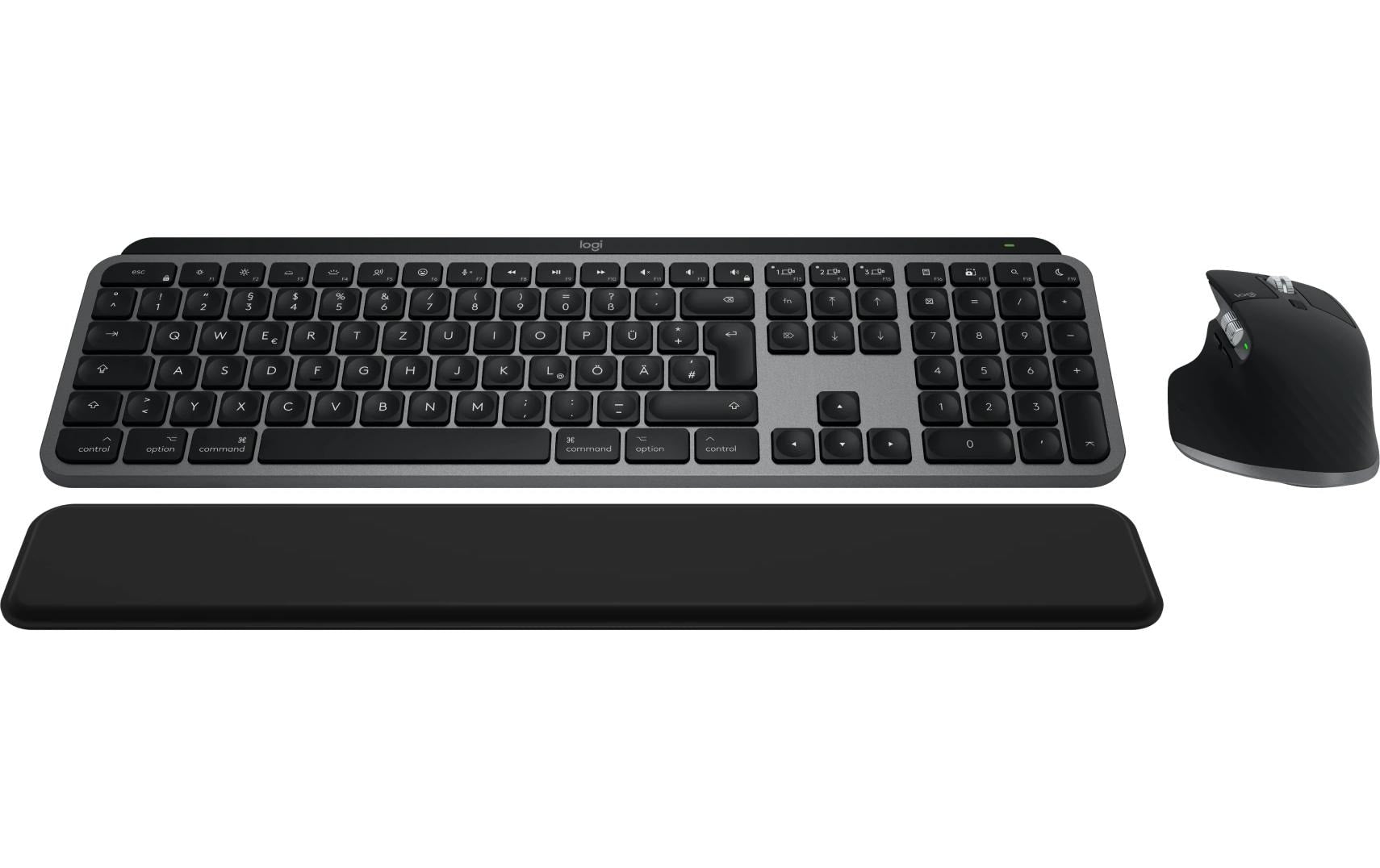 Logitech MX Keys S Combo für Mac – Tastatur, DE-Layout (DE), Space Grey – für macOS