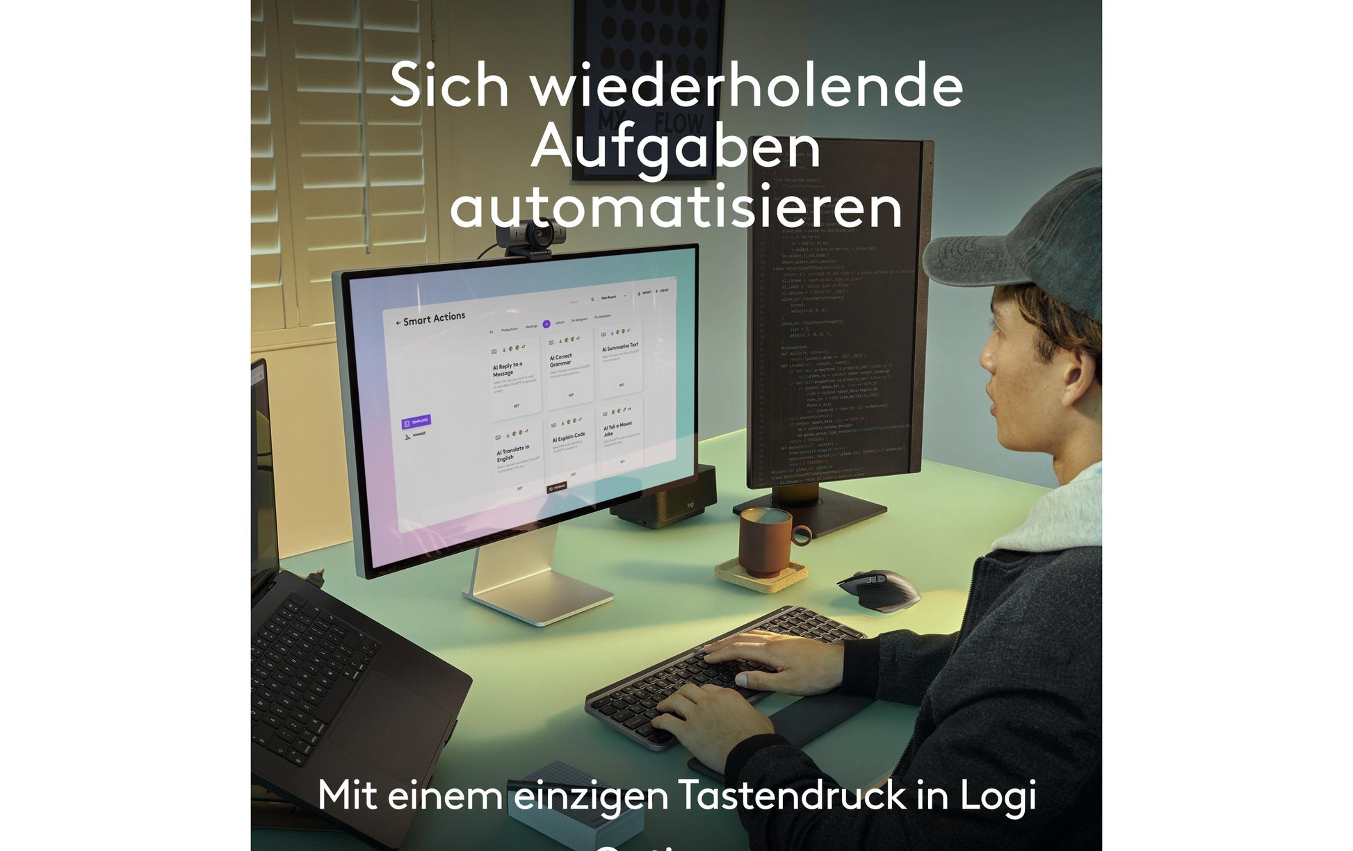 Logitech MX Keys S – Tastatur, kabellos, CH-Layout (DE-CH), Fullsize (mit Ziffernblock), aufladbar – für macOS