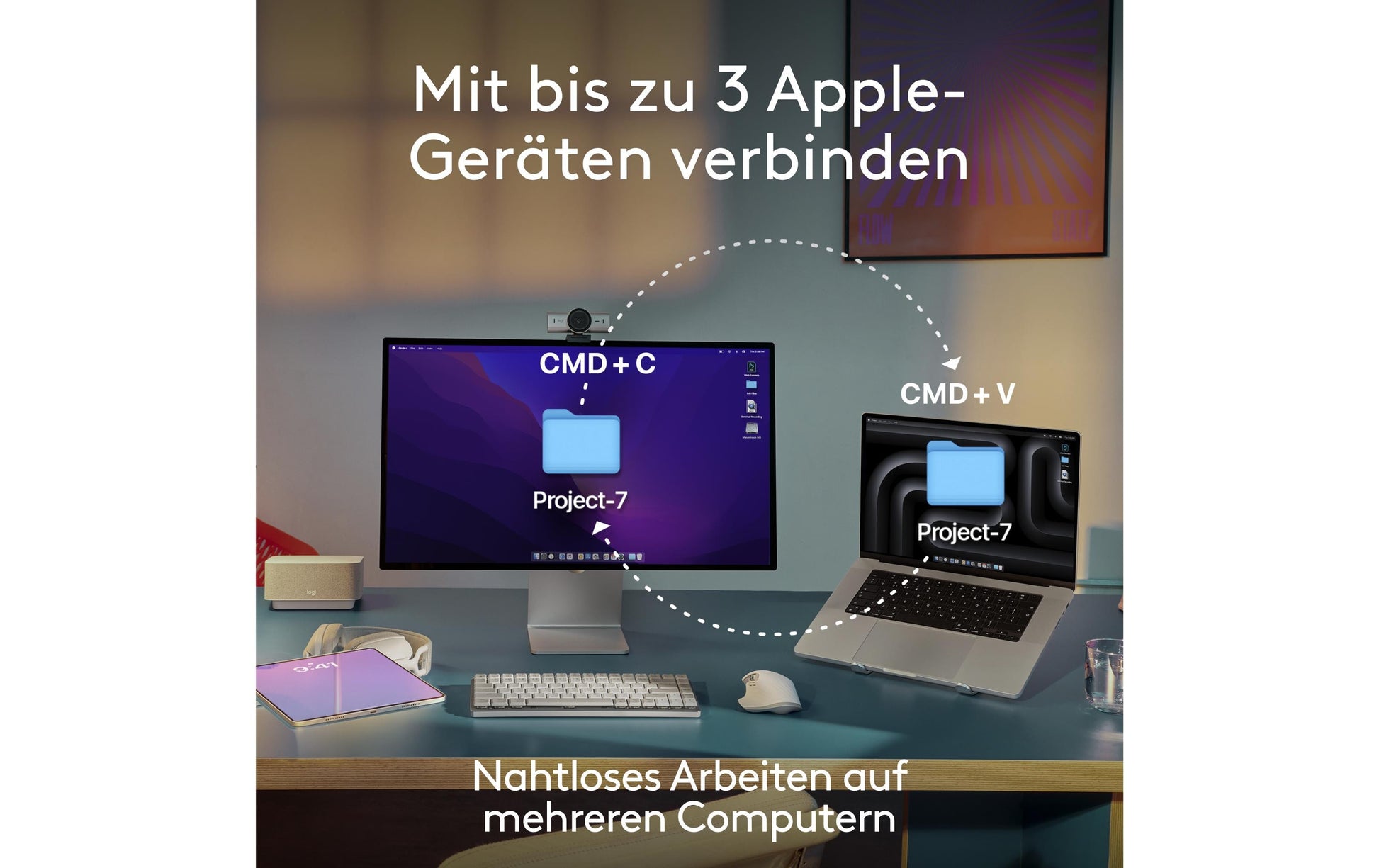 Logitech MX Keys S – Tastatur, kabellos (Bluetooth), CH-Layout (DE-CH) – für macOS