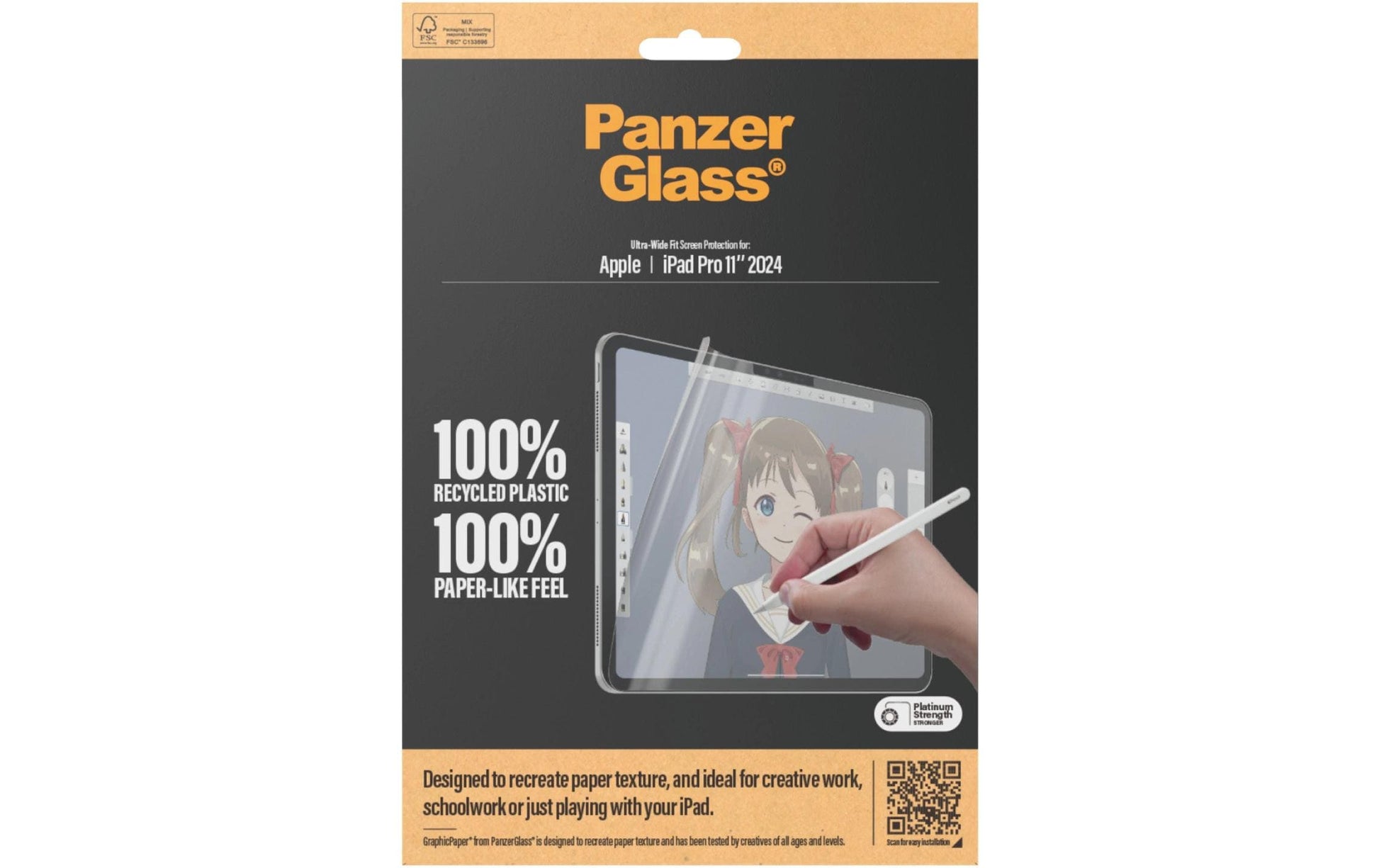PanzerGlass GraphicPaper UWF Displayschutzfolie – für iPad Pro 11″, Stossschutz