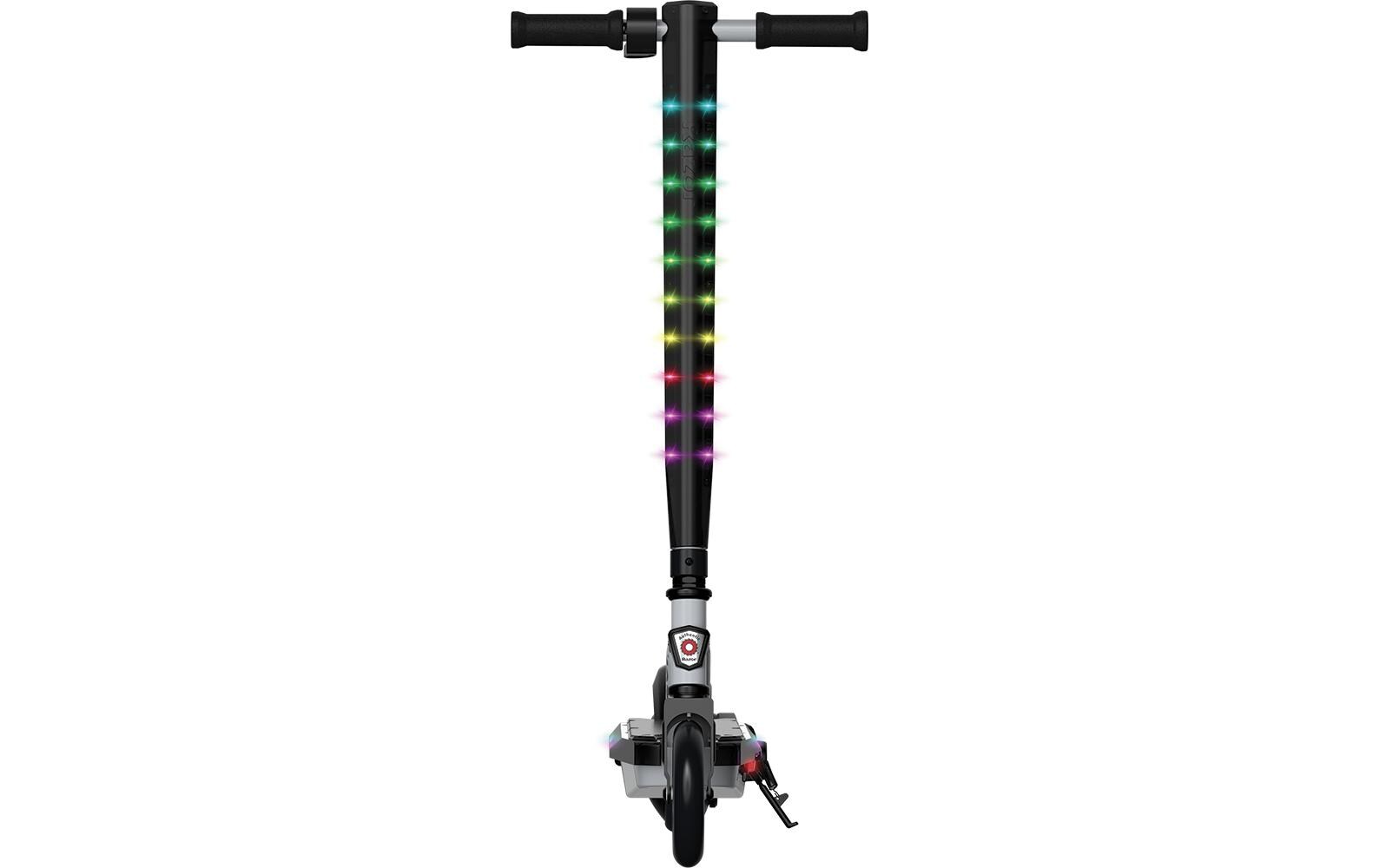 Razor PC E90 Lightshow INTL Elektroroller – 16 km/h, 10 km Reichweite, 90 W, 6 Ah – ab 8 Jahren – schwarz