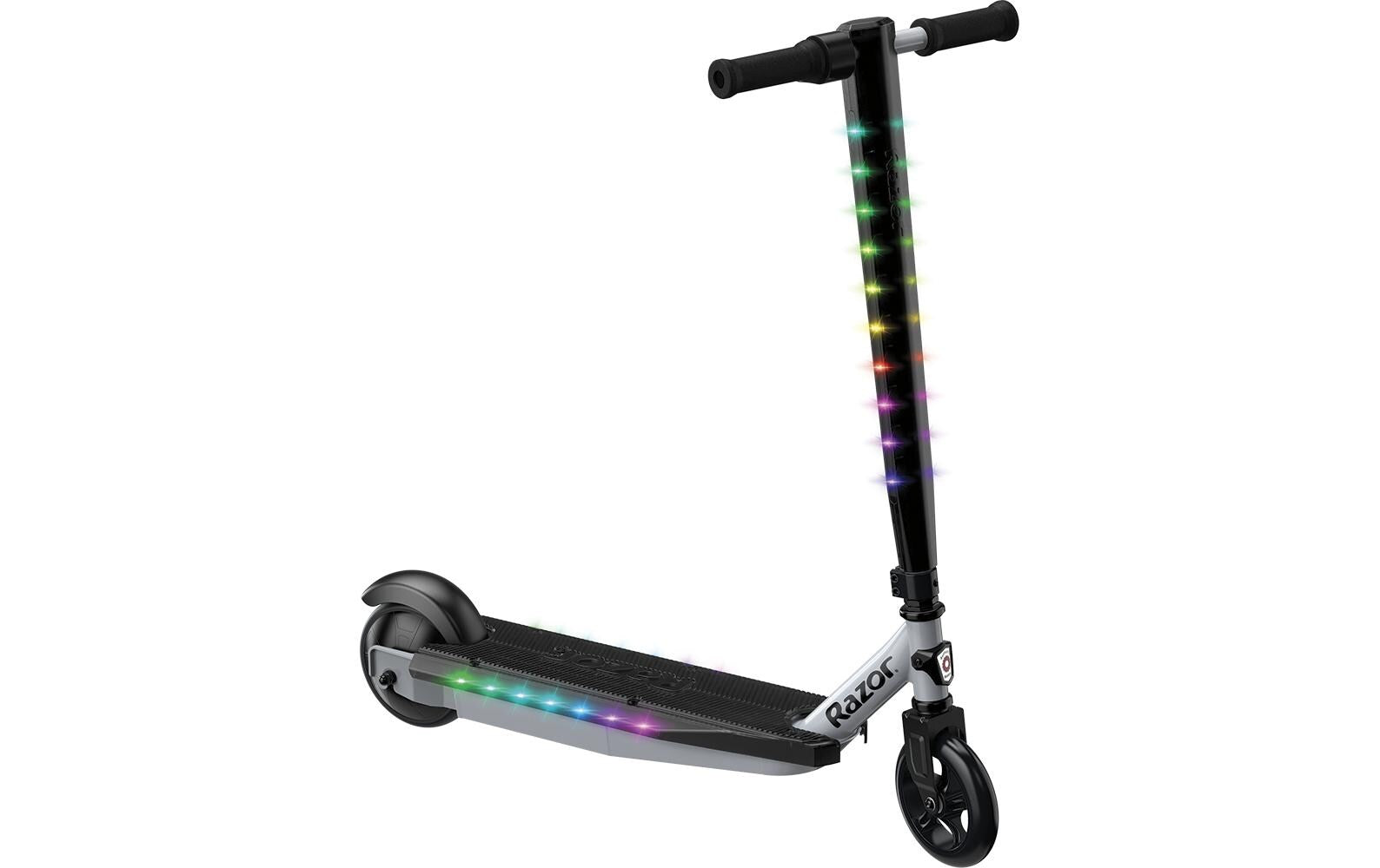 Razor PC E90 Lightshow INTL Elektroroller – 16 km/h, 10 km Reichweite, 90 W, 6 Ah – ab 8 Jahren – schwarz