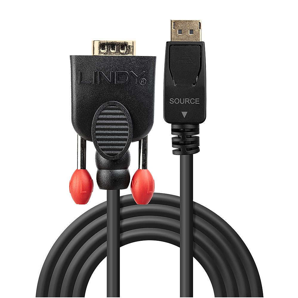 Lindy DisplayPort (Stecker) auf VGA (Stecker) Adapter, 2 m