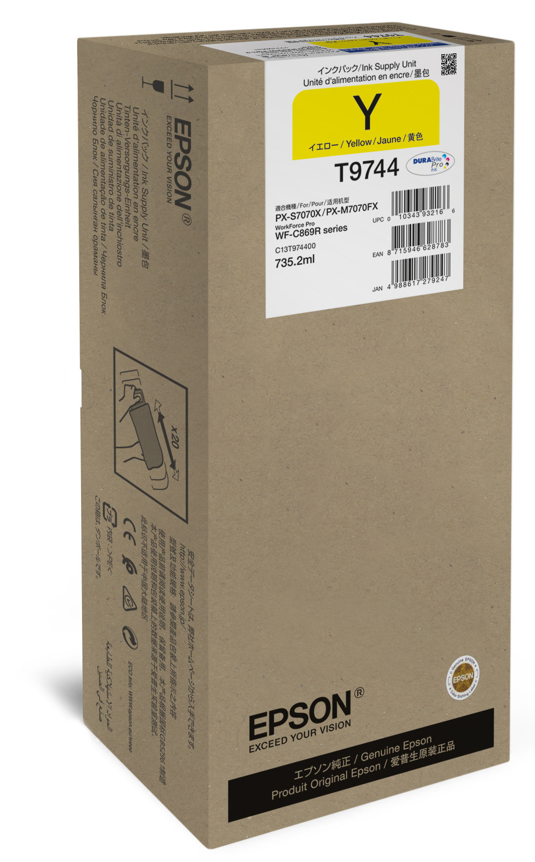 Epson Tintenpatrone T9744, Gelb