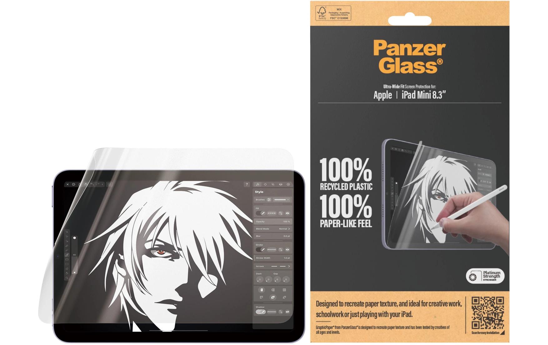 PanzerGlass GraphicPaper UWF Displayschutzfolie – für iPad mini (2024), 8,3"