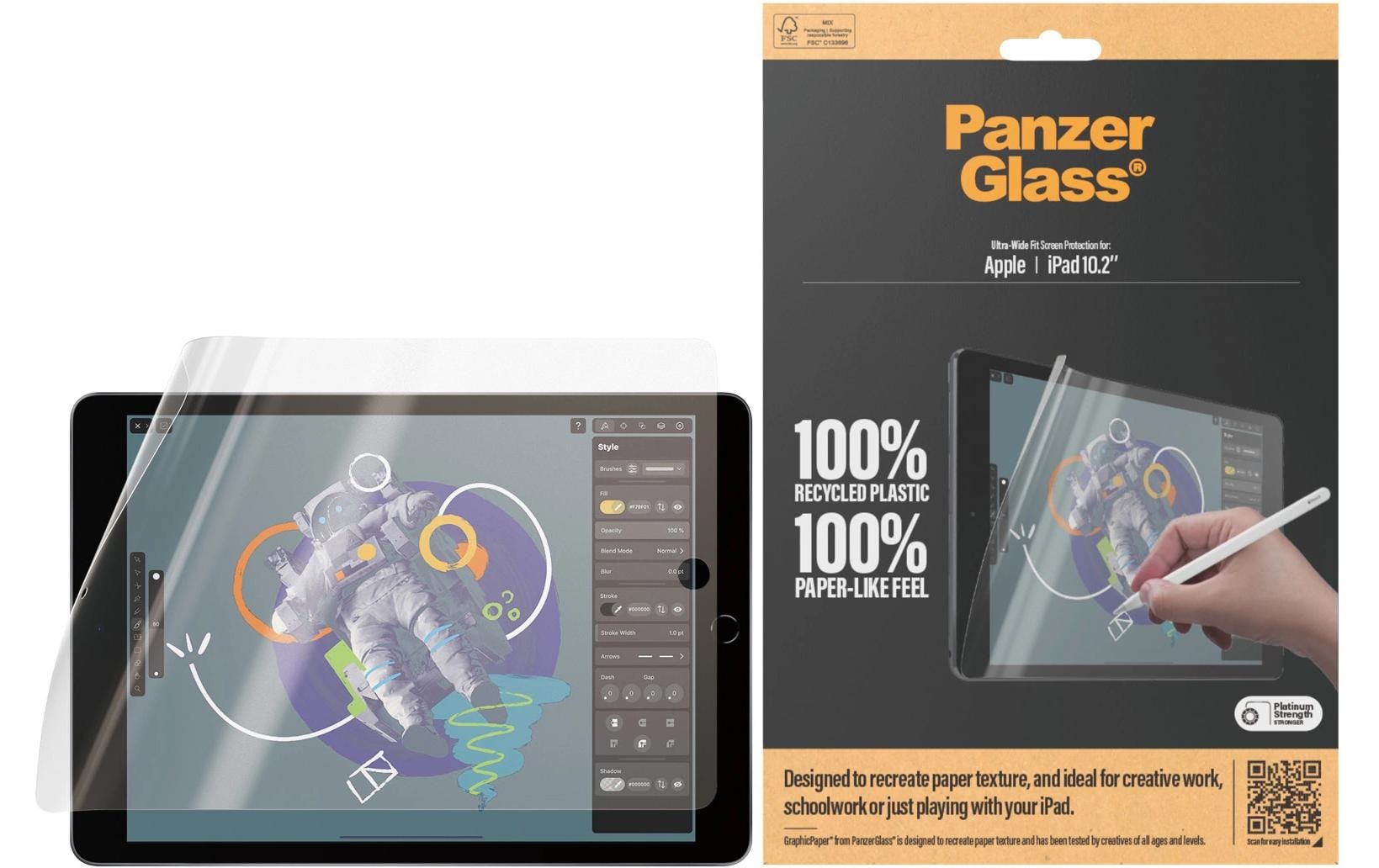PanzerGlass Panzerglas für iPad 10,2" (7.–9. Gen.) – papierähnliche Oberfläche, Anti-Fingerprint