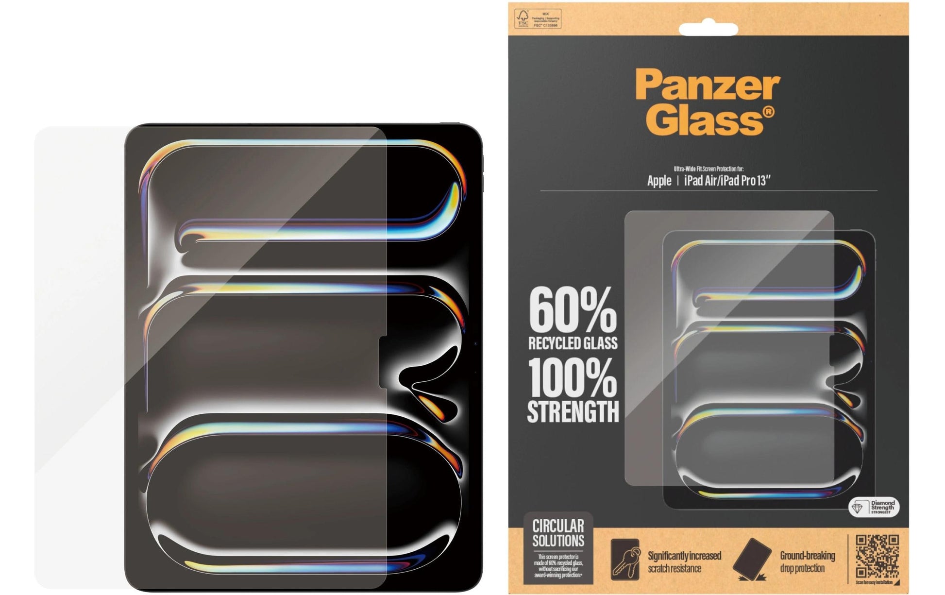 PanzerGlass Displayschutzfolie – für iPad Air 13" (M3/2025), Stossschutz