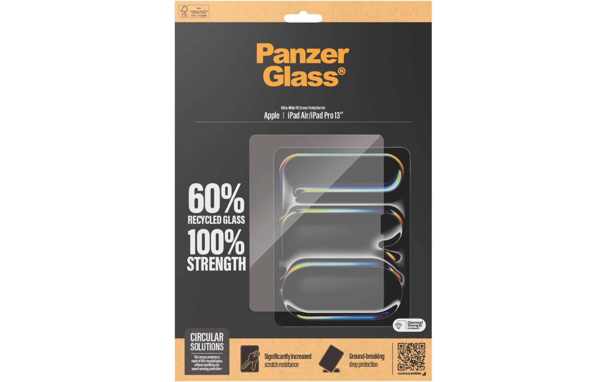 PanzerGlass Displayschutzfolie – für iPad Air 13" (M3/2025), Stossschutz