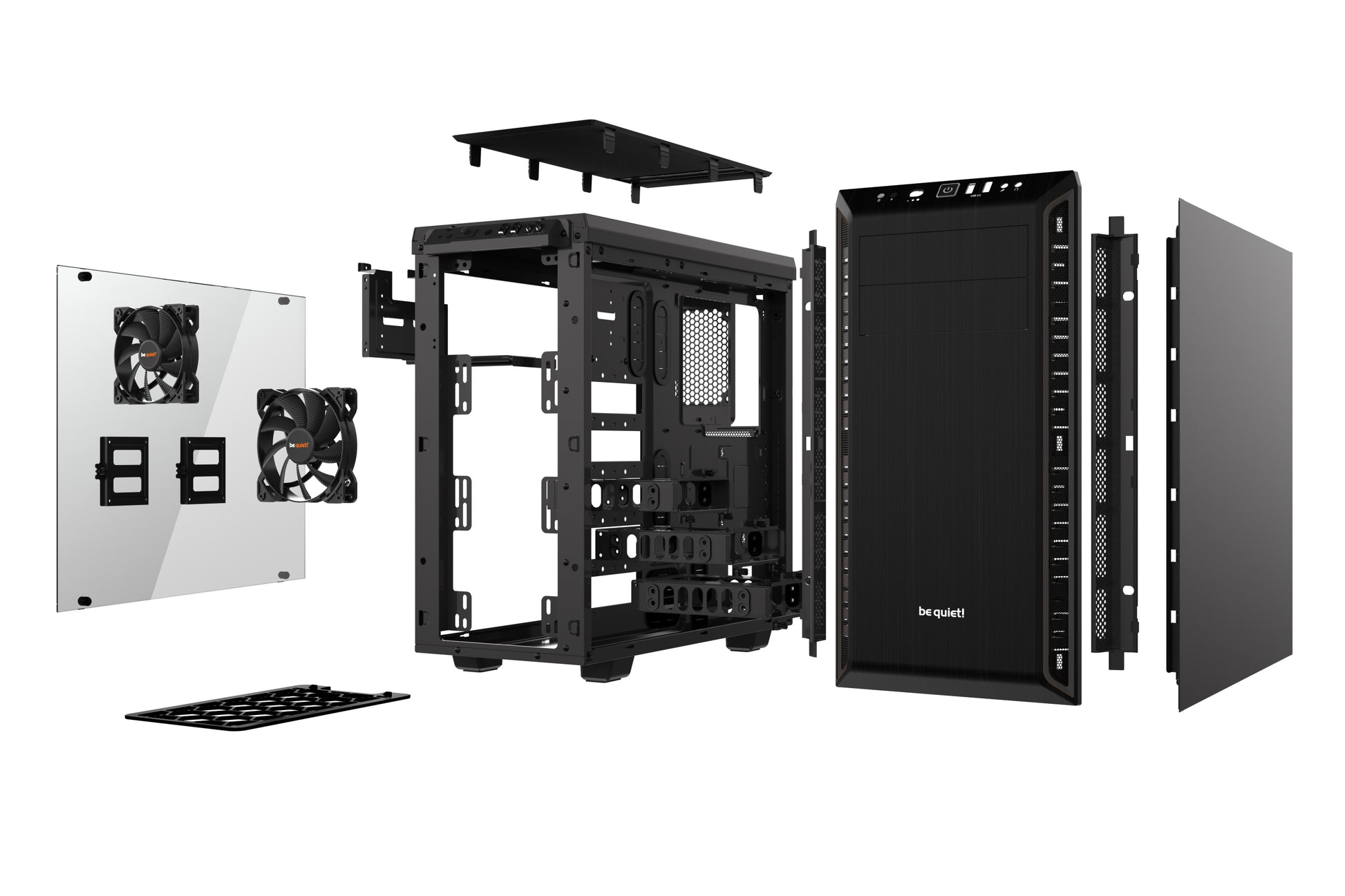 be quiet! be quiet Pure Base 600 – PC-Gehäuse – Midi-Tower, Schwarz, 3×3,5"/8×2,5", ATX