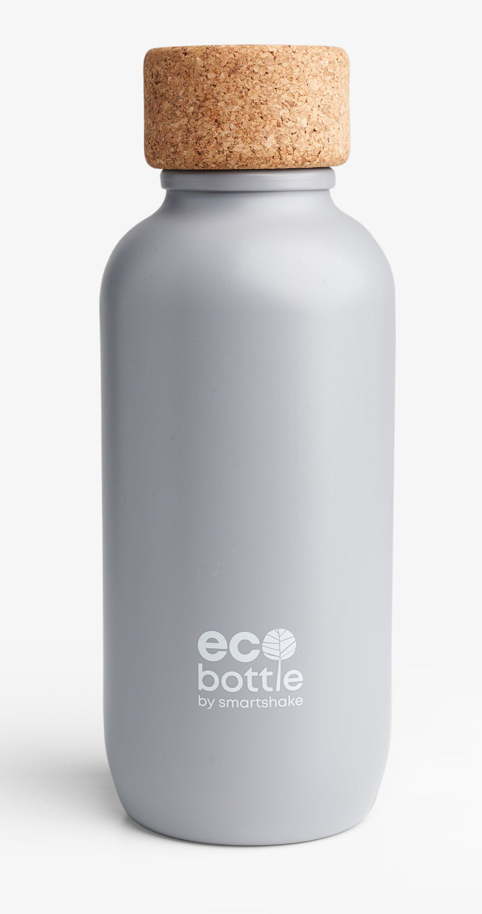 Smartshake EcoBottle Trinkflasche 650 ml – Zuckerrohrpulpe (Bagasse), Korken & Stopfen, Grau