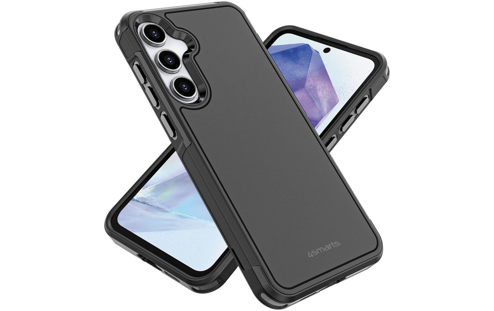 4smarts Defend Backcover – für Samsung Galaxy A55 (5G), PC+TPU, schwarz, bis 1,2 m sturzsicher