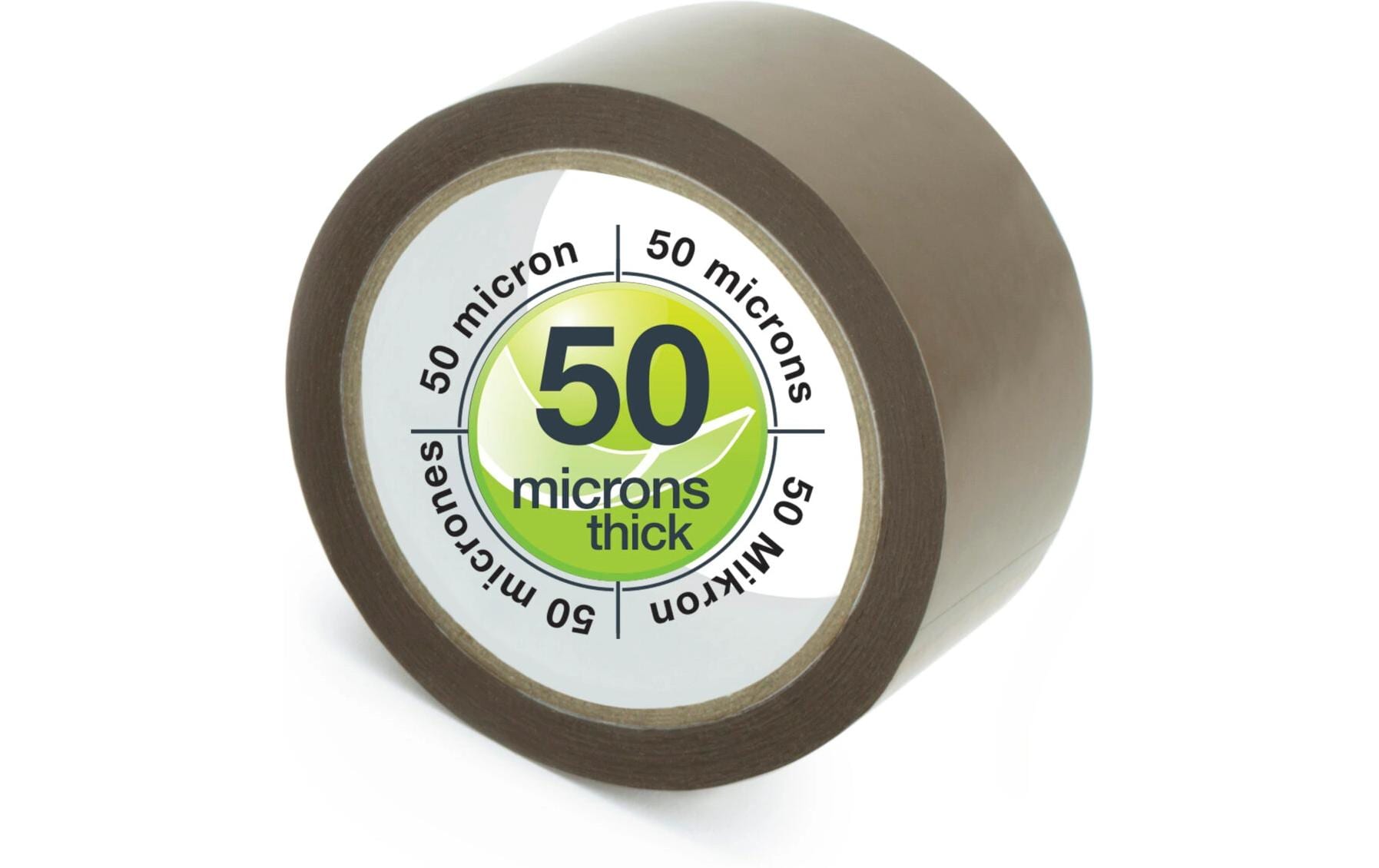 Rapesco Verpackungsbandabroller – für Verpackungsband bis 50 mm × 66 m, inkl. 1 Rolle Braun 50 mm × 60 m