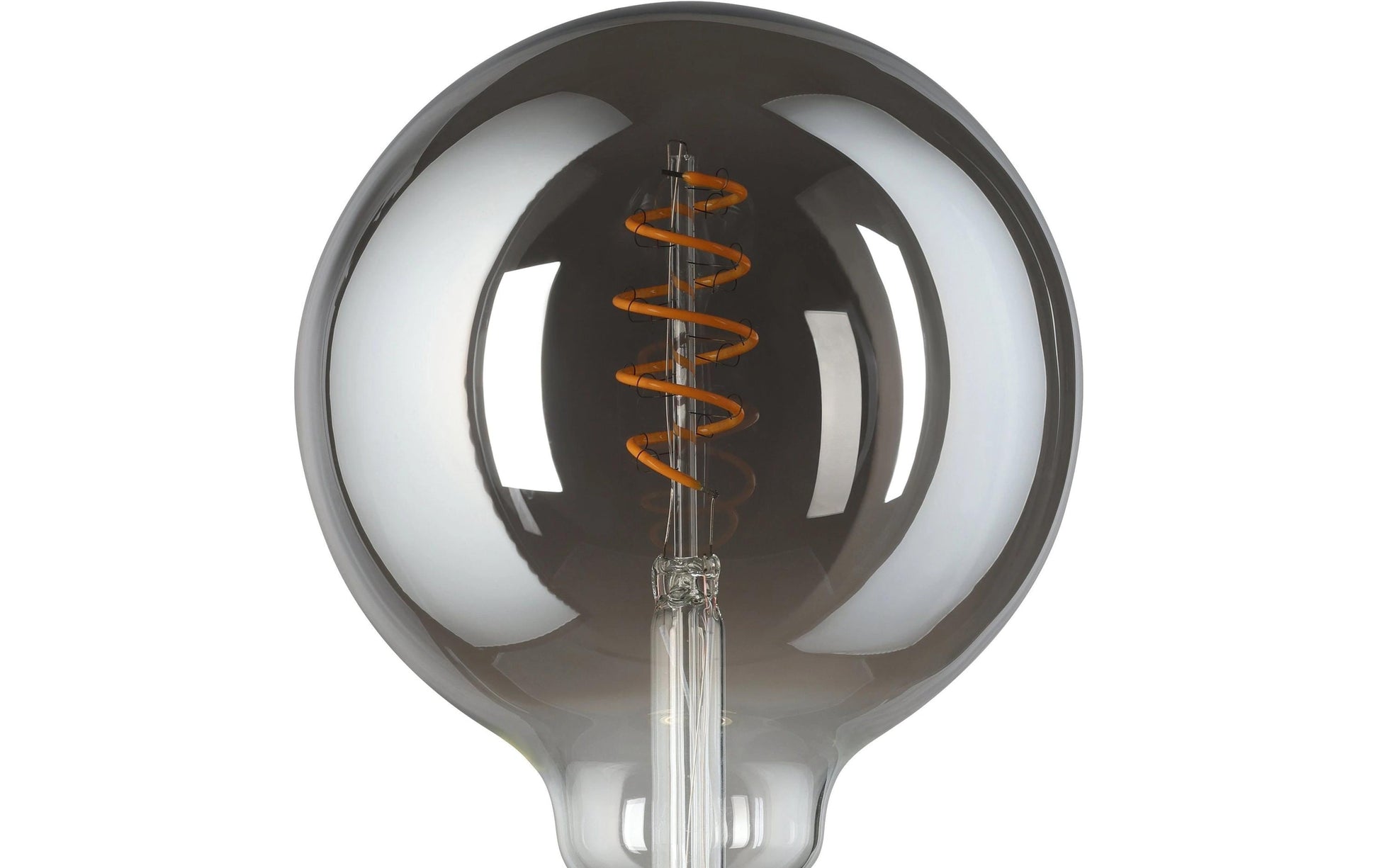 EGLO LED-Leuchtmittel Globe G125 E27 – 4 W dimmbar, 150 lm, 2000 K warmweiss, 360°, Glas smoky