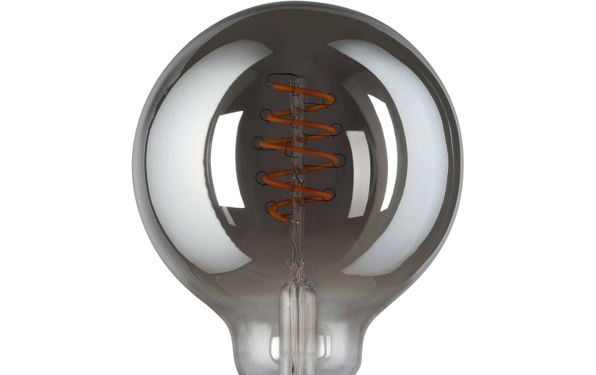 EGLO LED-Leuchtmittel Globe G95 E27 – 4 W dimmbar, 150 lm, 2000 K warmweiss, 360°, smoky