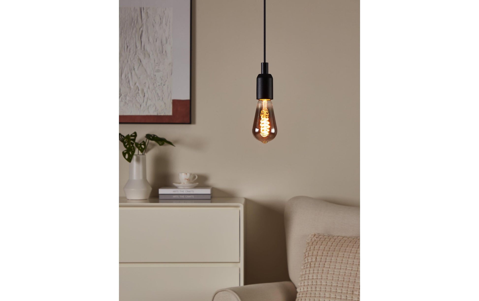 EGLO ST64 LED-Leuchtmittel Birnenform E27 – 4 W dimmbar, 150 lm, 2000 K Warmweiss, 360°, Smoky