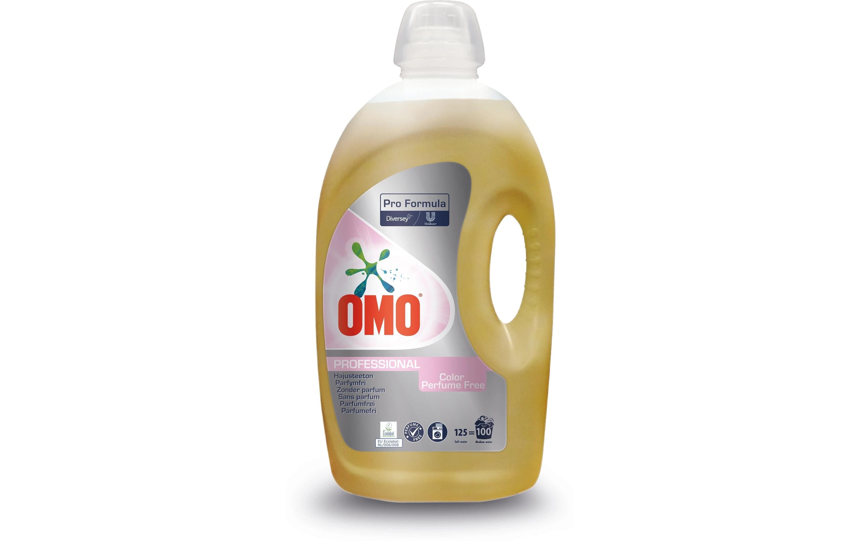 Diversey pro formula Omo Pro Formula – Flüssigwaschmittel, für Buntwäsche, parfümfrei, 96 Waschladungen, 5 l