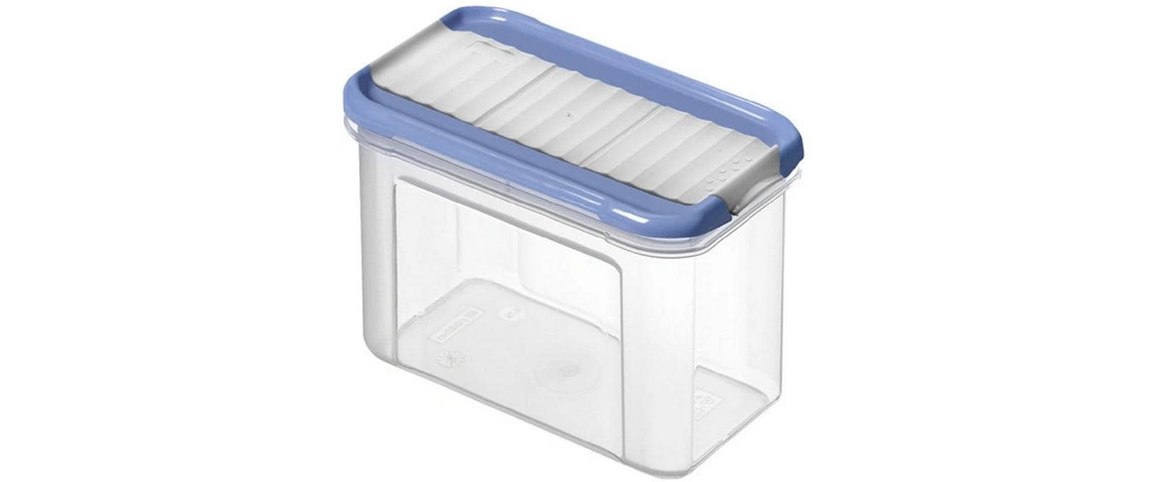 Rotho Vorratsdose 750 ml, 9 × 16,5 × 10 cm, Polypropylen (PP), Blau/Transparent