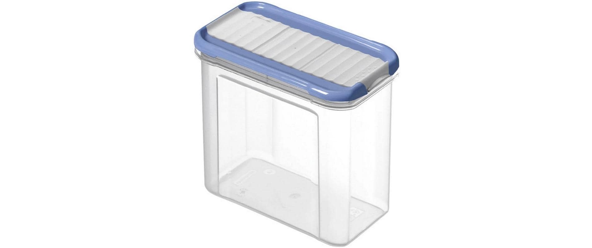 Rotho Vorratsdose 1 l, 9 × 16,5 × 13 cm, Polypropylen (PP), transparent/blau