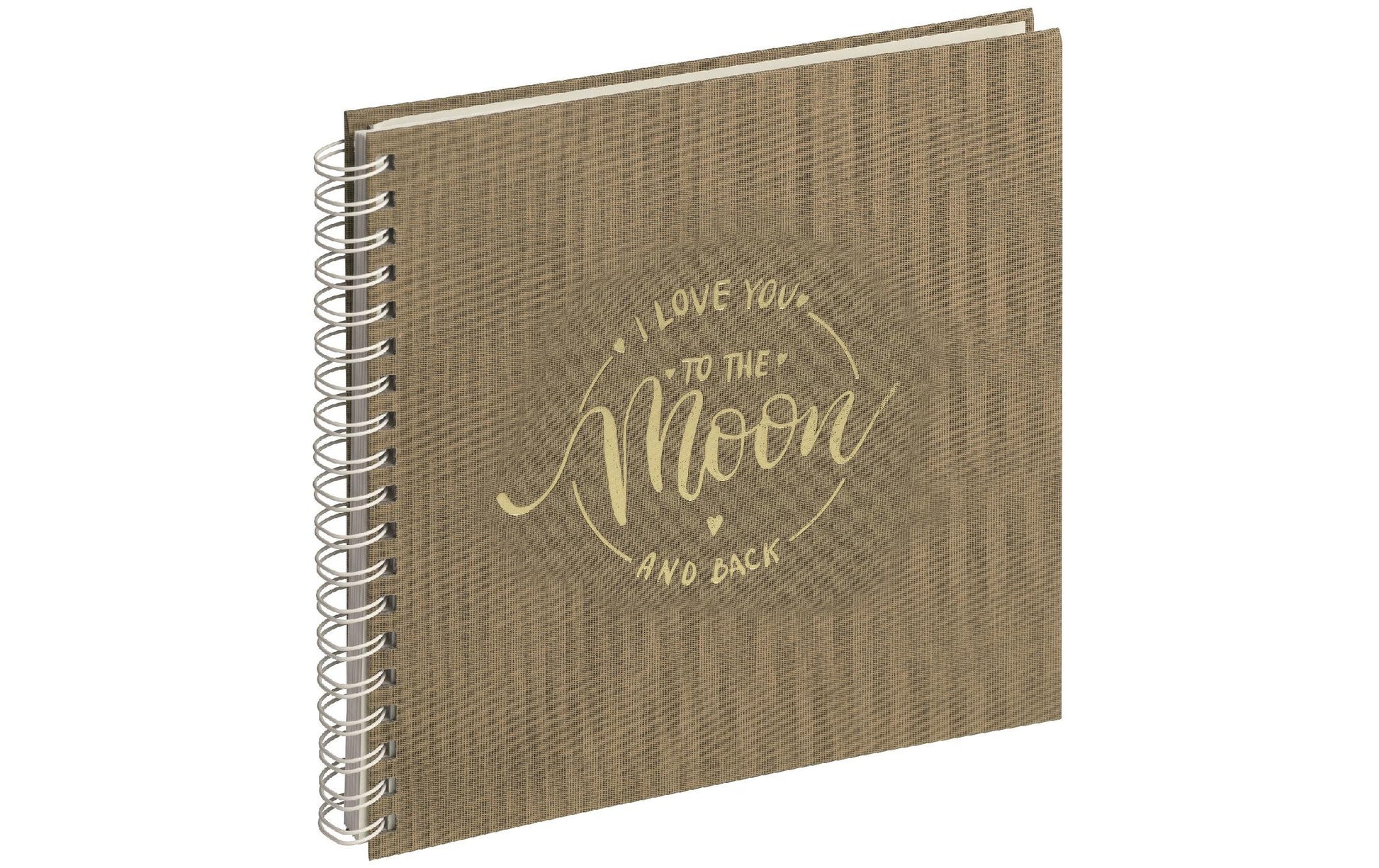 Pagna Fotoalbum Love – für 250 × 240 mm, hellbraun, mit Pergaminzwischenblättern, Stoff
