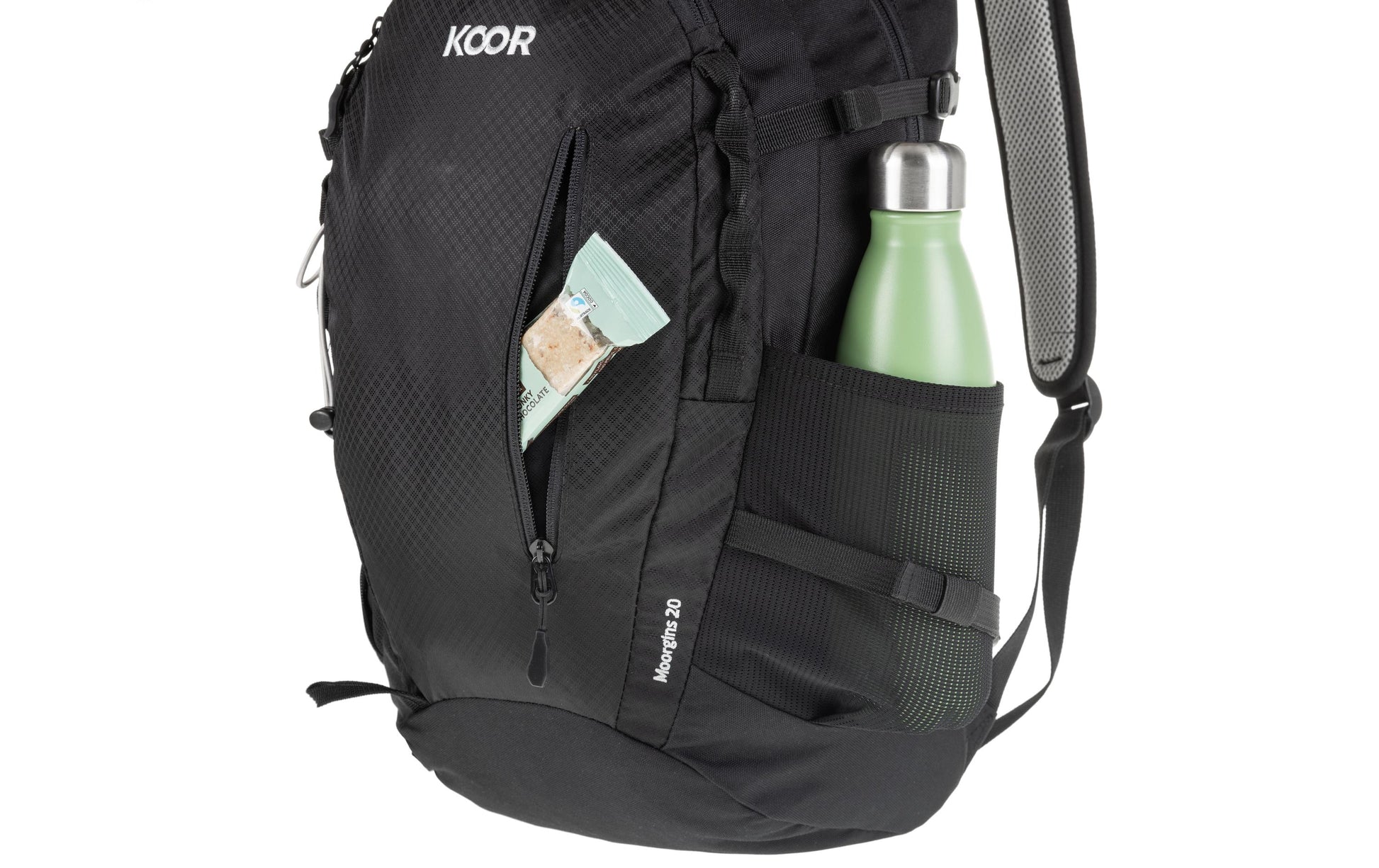 KOOR Wanderrucksack – 20 l, Polyester, Schwarz