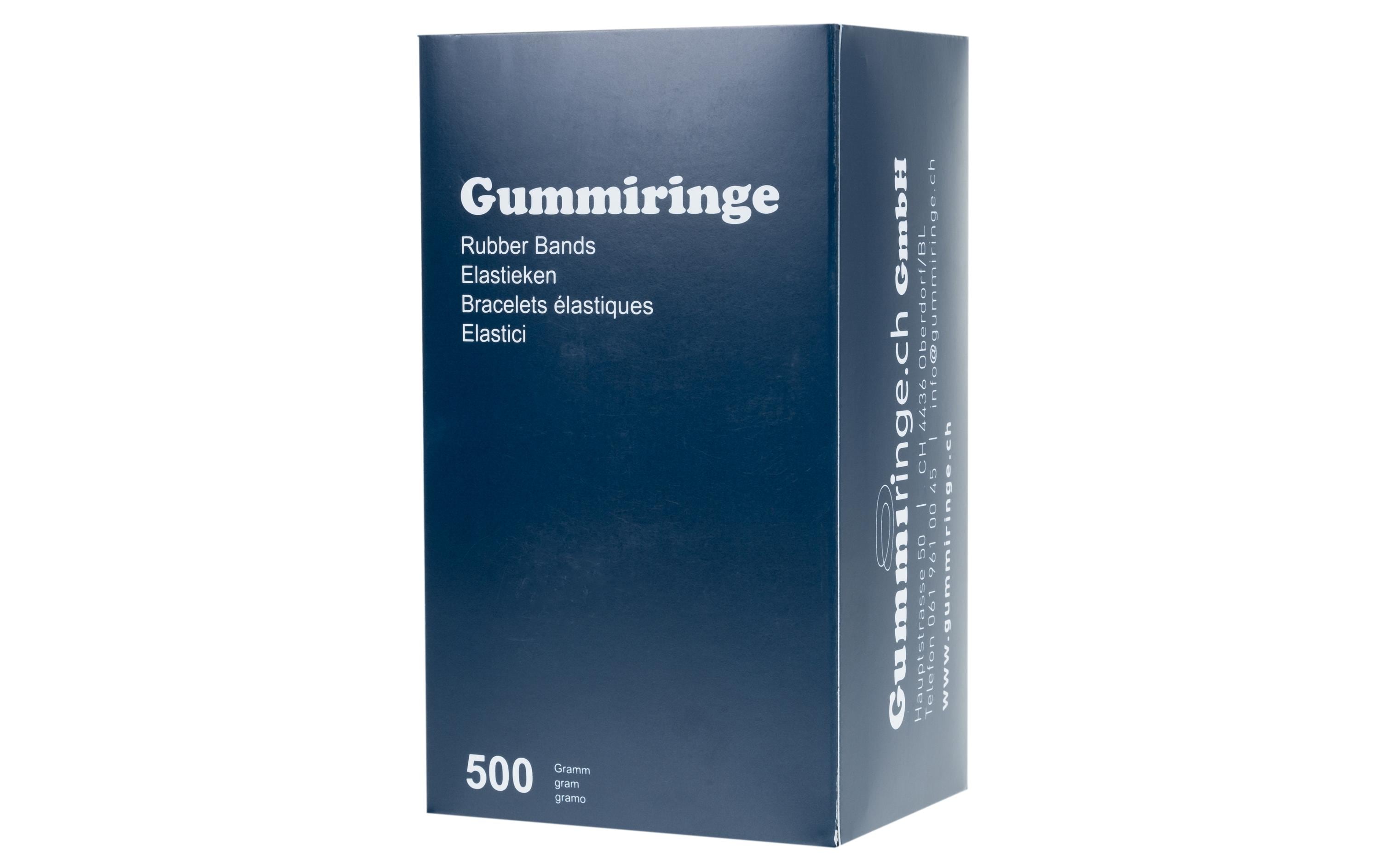 Büromaterial Gummibänder – 16 × 180 mm, Gummi, 500 g