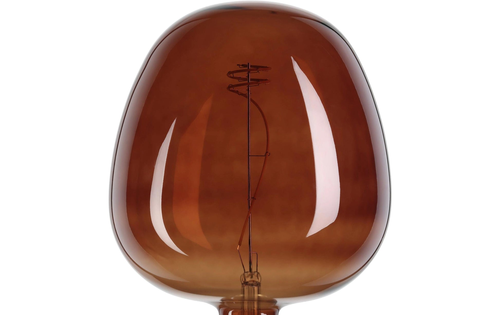 EGLO LED-Leuchtmittel Globe G190 E27 – 4 W dimmbar, 40 lm, 2000 K warmweiss, 120°, Glas cognac