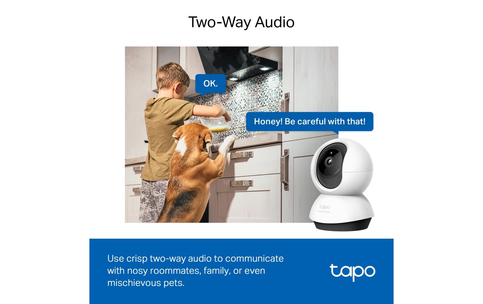 TP-Link Tapo C220 IP-Sicherheitskamera – 1440p, Nachtsicht 9 m, 360°