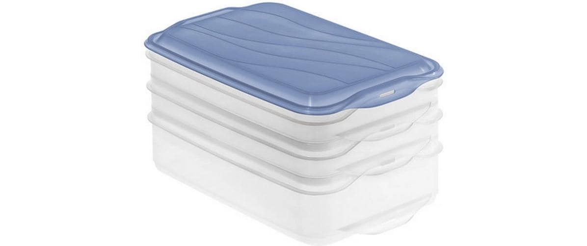 Rotho Vorratsdose 2,9 l, 15,5 × 23,5 × 11,5 cm, Polypropylen (PP), transparent/blau