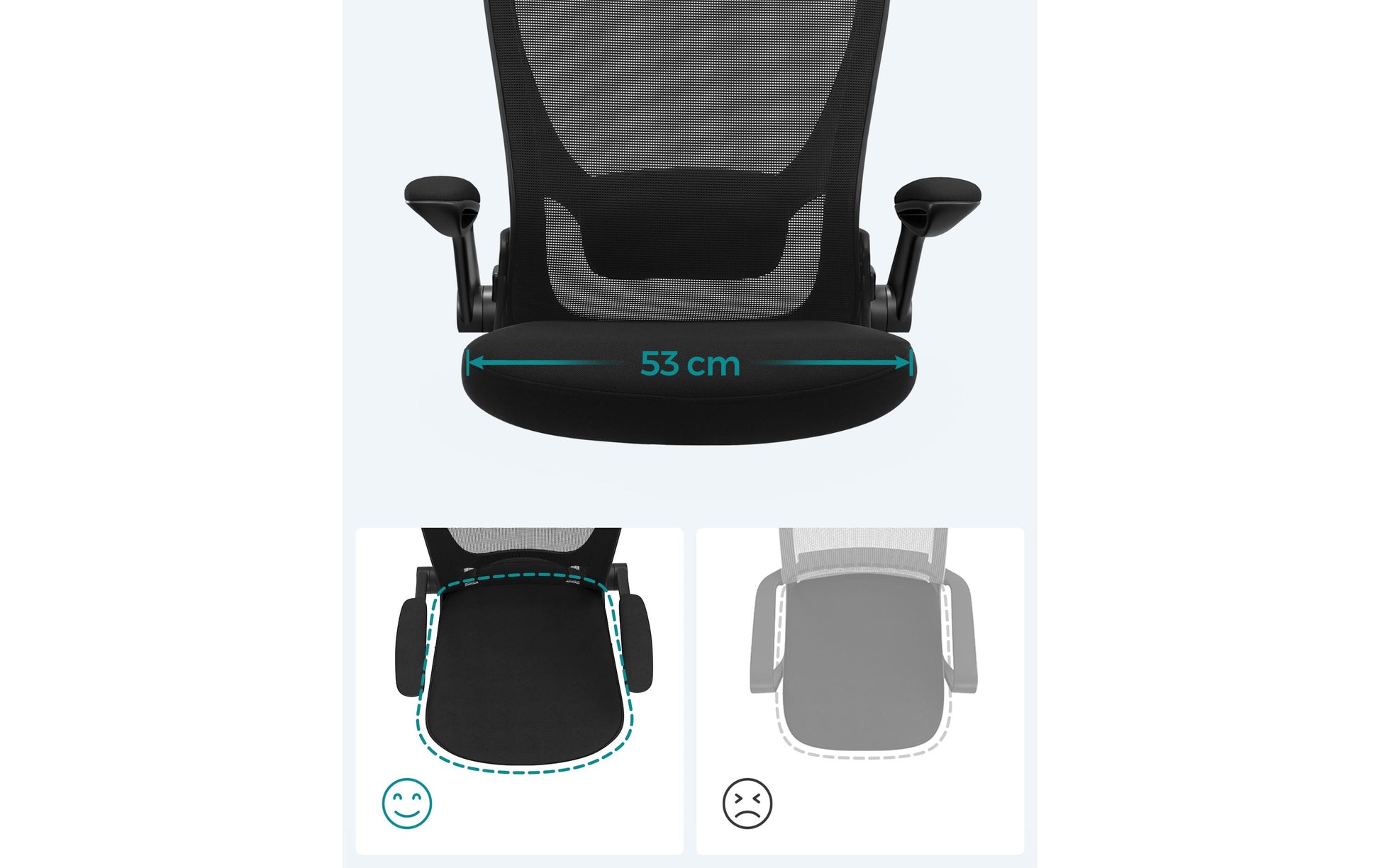 Songmics Bürostuhl – 120 kg, schwarz