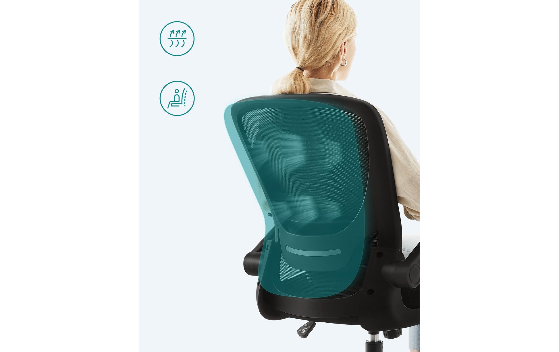 Songmics Bürostuhl – 120 kg, schwarz