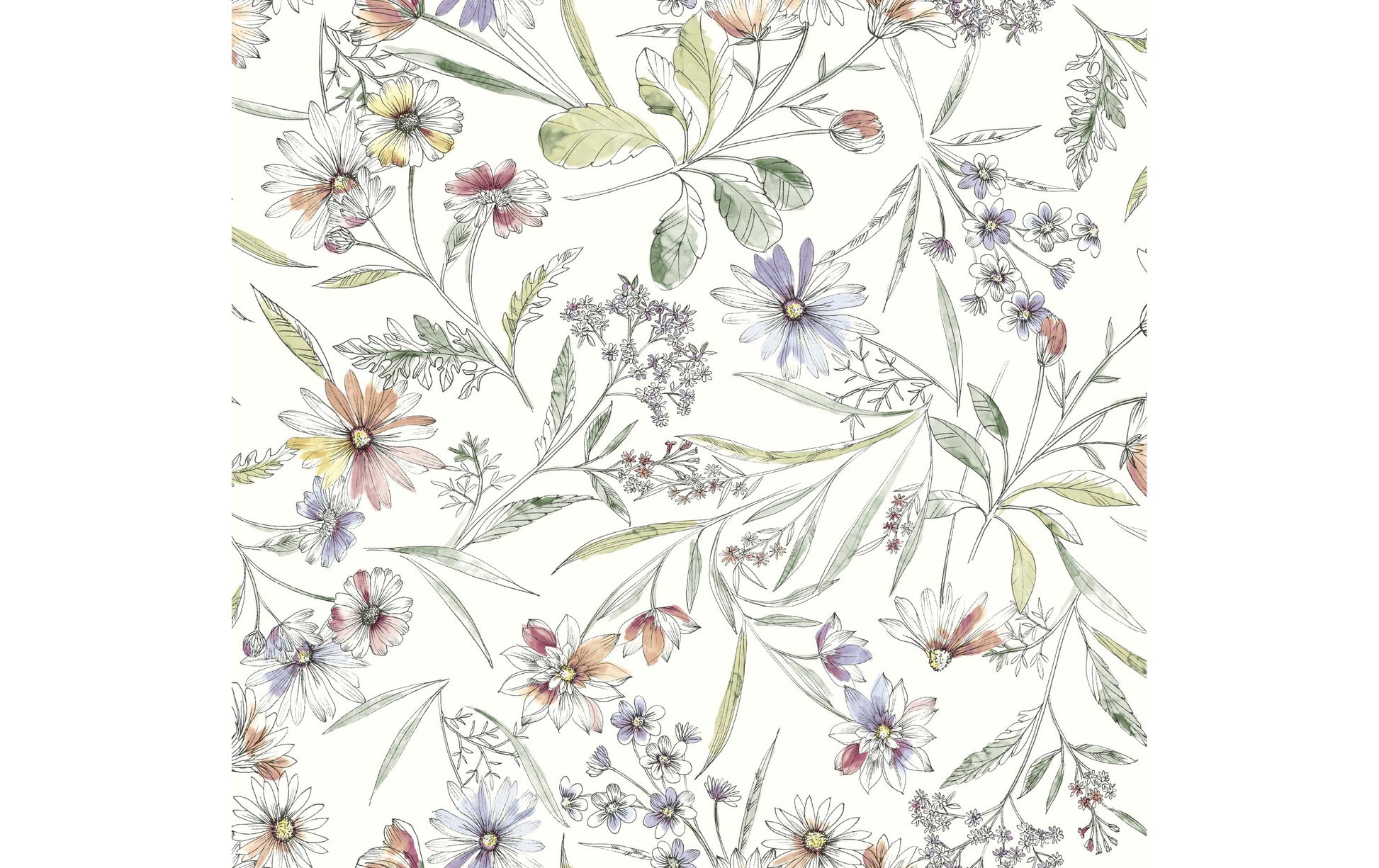 d-c-fix Tischdecke – Ø 150 cm, rund, PP, weiss, Blume