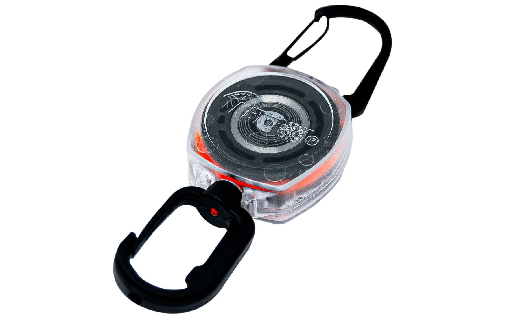 Key-bak Schlüsselanhänger KB Key Connect – mit Doppelkarabiner, Schwarz/Orange