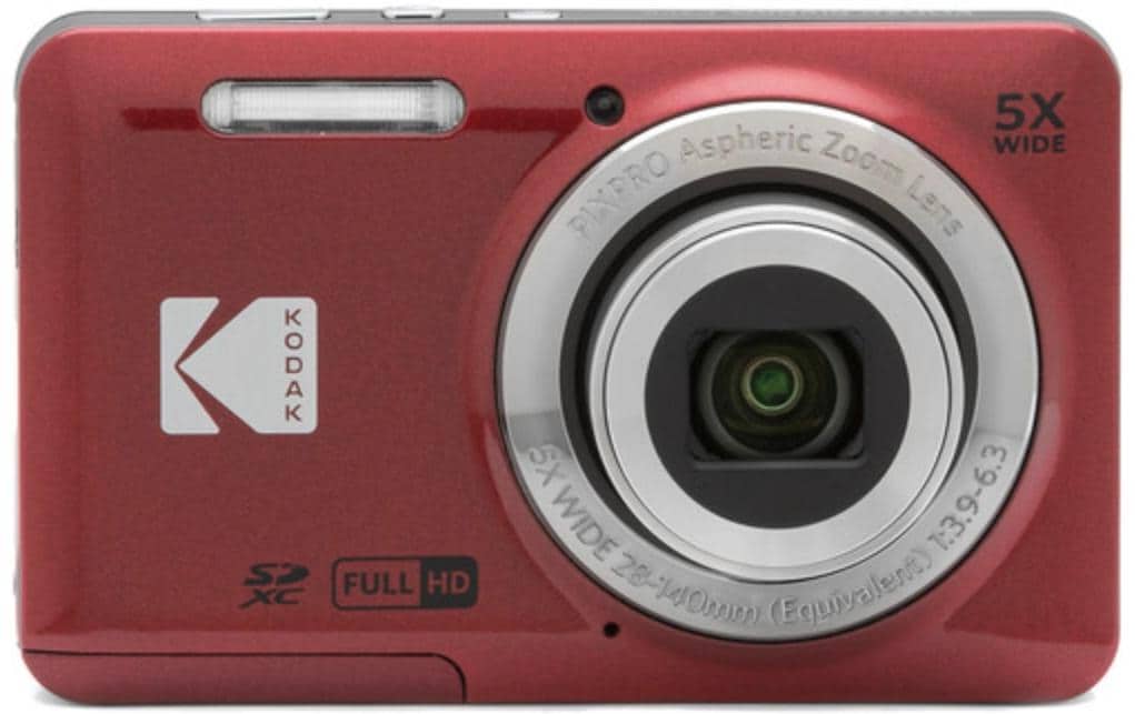 Kodak Pixpro FZ55RD – Kompaktkamera, 16 MP 1/2,3", 1080p, 5× optischer Zoom, Rot