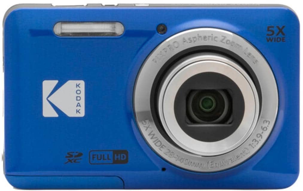 Kodak Pixpro FZ55 – Kompaktkamera, 16 MP, 5x optischer Zoom, 2,7" Display, Full HD, Blau